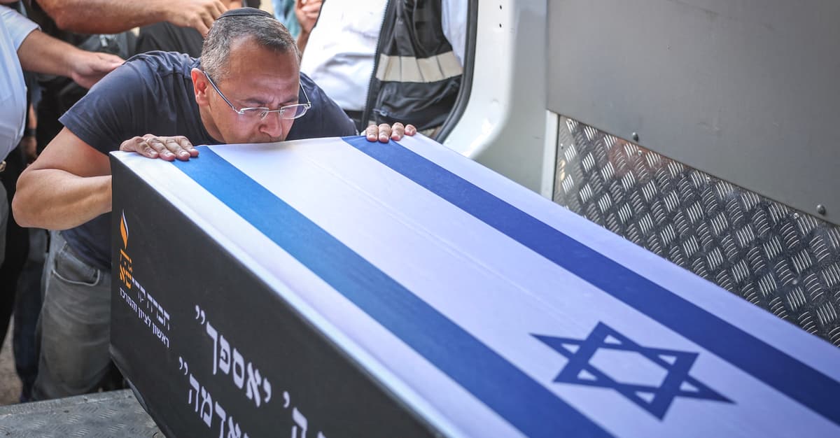 The bodies of soldiers handed over to Israel by Hamas. Among them, a U.S. citizen