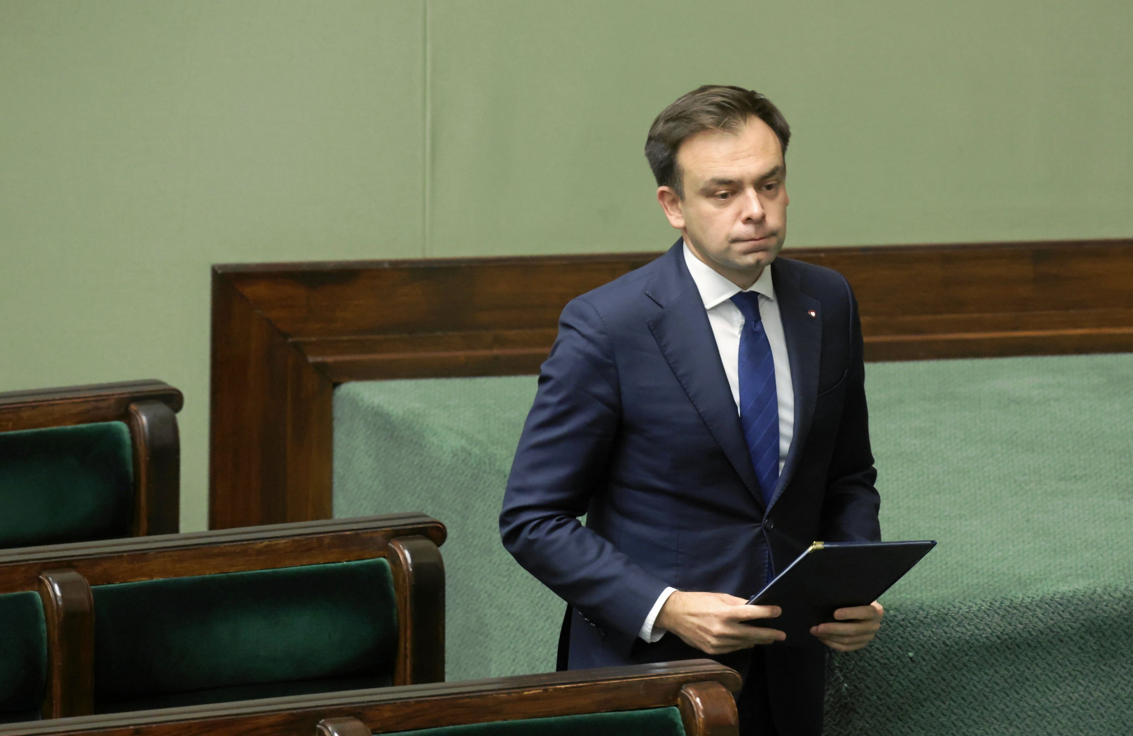 10.10.2024, Sejm. Minister finansow Andrzej Domanski podczas 19 posiedzenia Sejmu X Kadencji. Pierwsze czytanie projektu ustawy budzetowej na 2025 r.