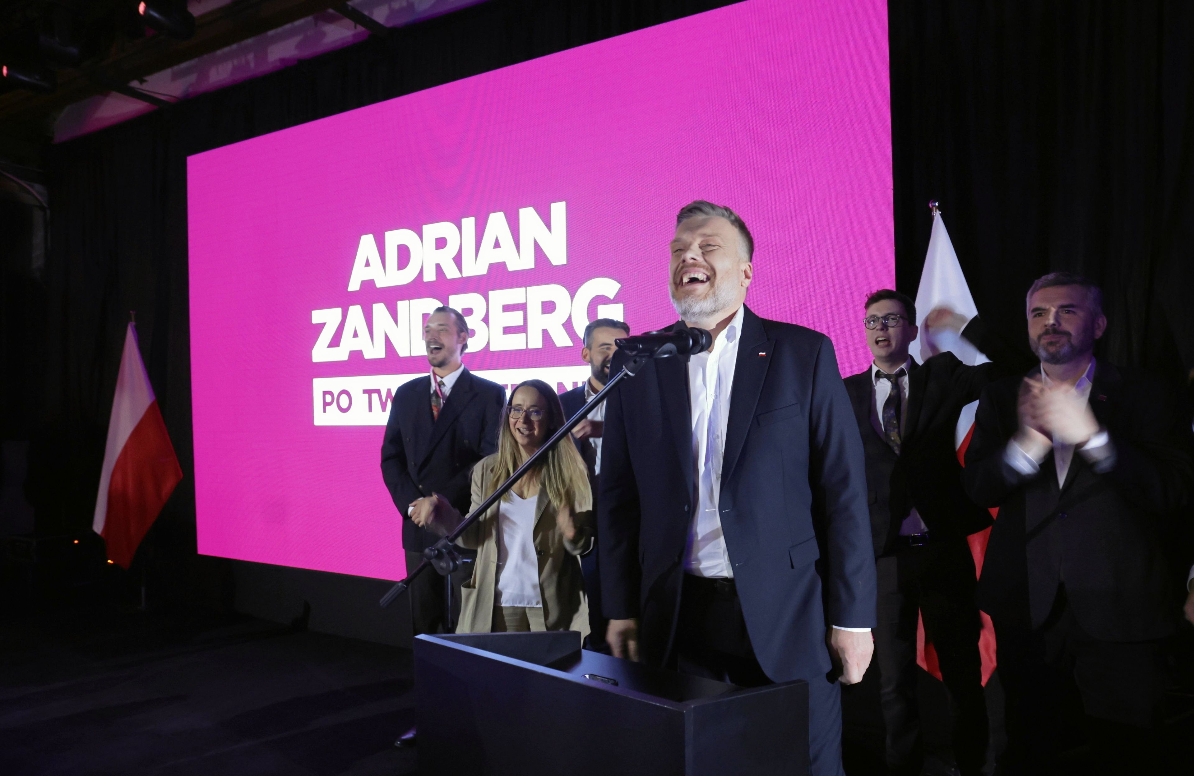 Wieczór wyborczy Adriana Zandberga