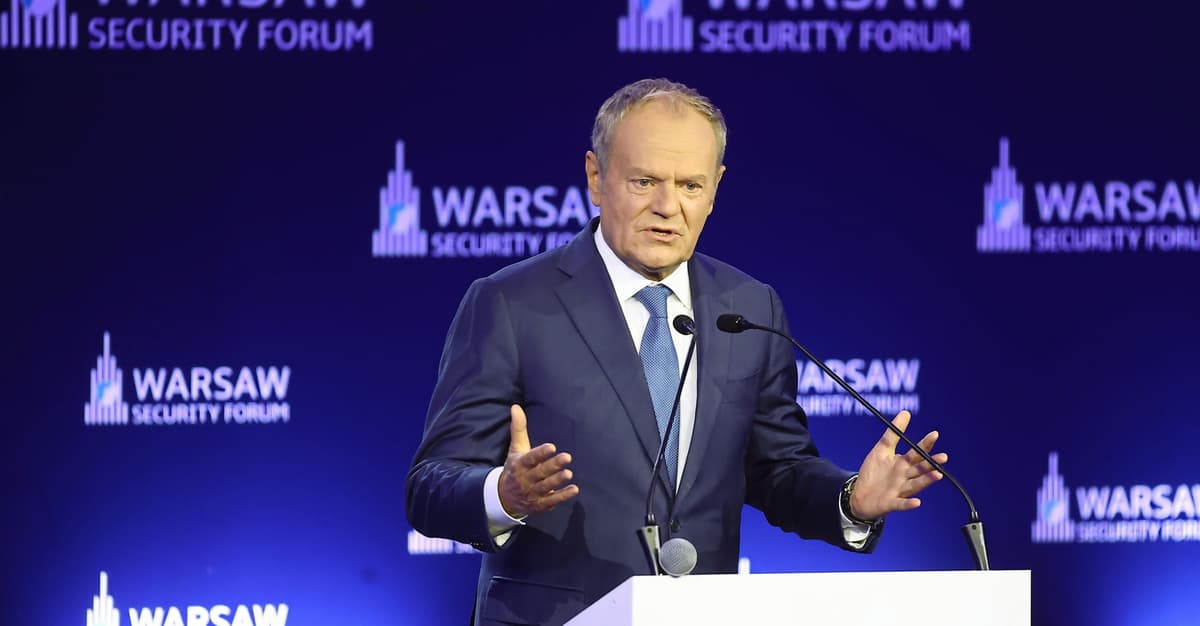„Ukraina walczy o przetrwanie, Rosja o dominację”. Mocne wystąpienie Tuska na Warsaw Security Forum