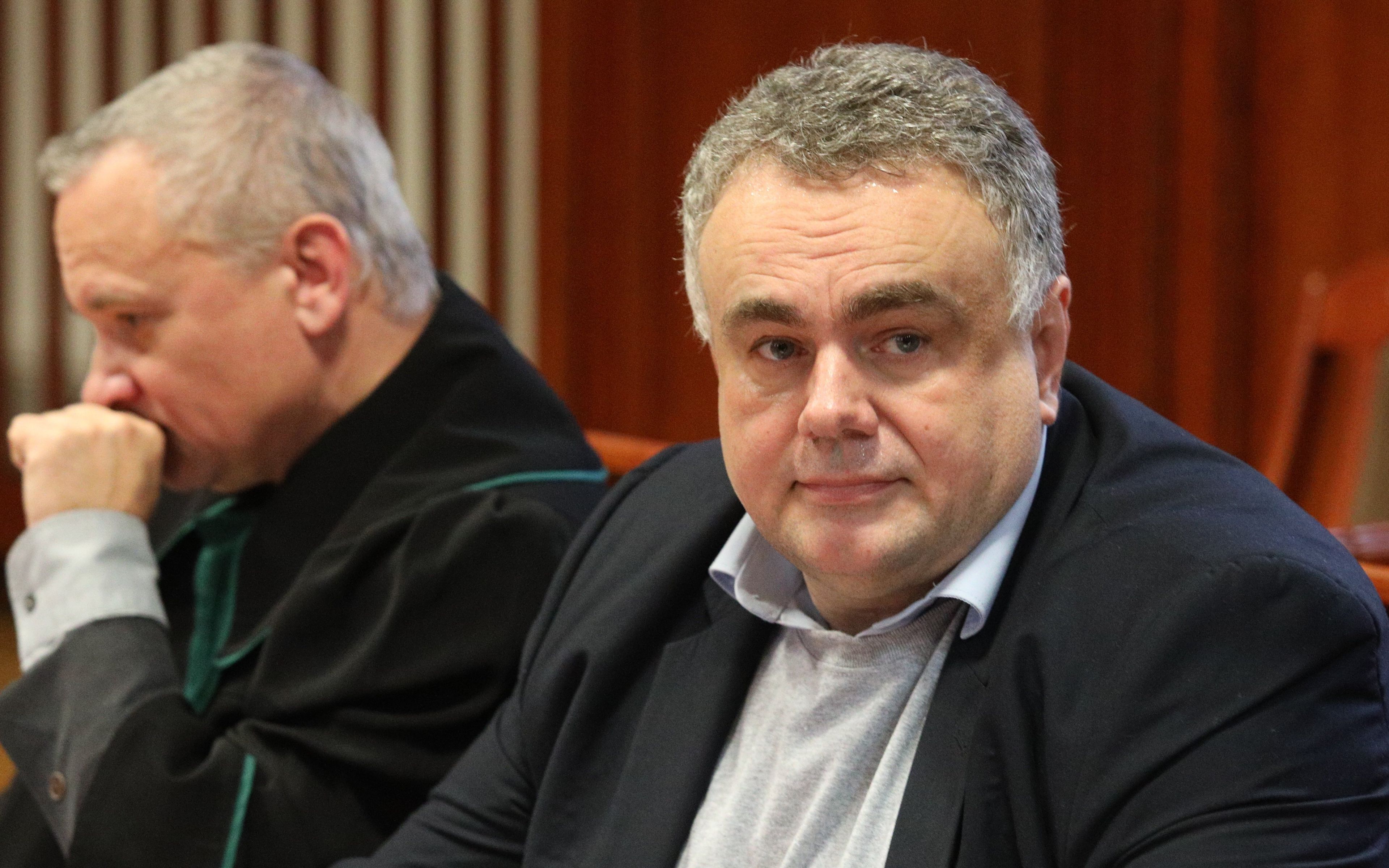 28.12.2018 Warszawa , Al Solidarnosci , Sad Okregowy . Redaktor naczelny Gazety Polskiej Tomasz Sakiewicz podczas rozpoczynajacego sie procesu , ktory wytoczyla mu grupa sedziow z Krakowa . 
Fot. Jedrzej Nowicki / Agencja Gazeta