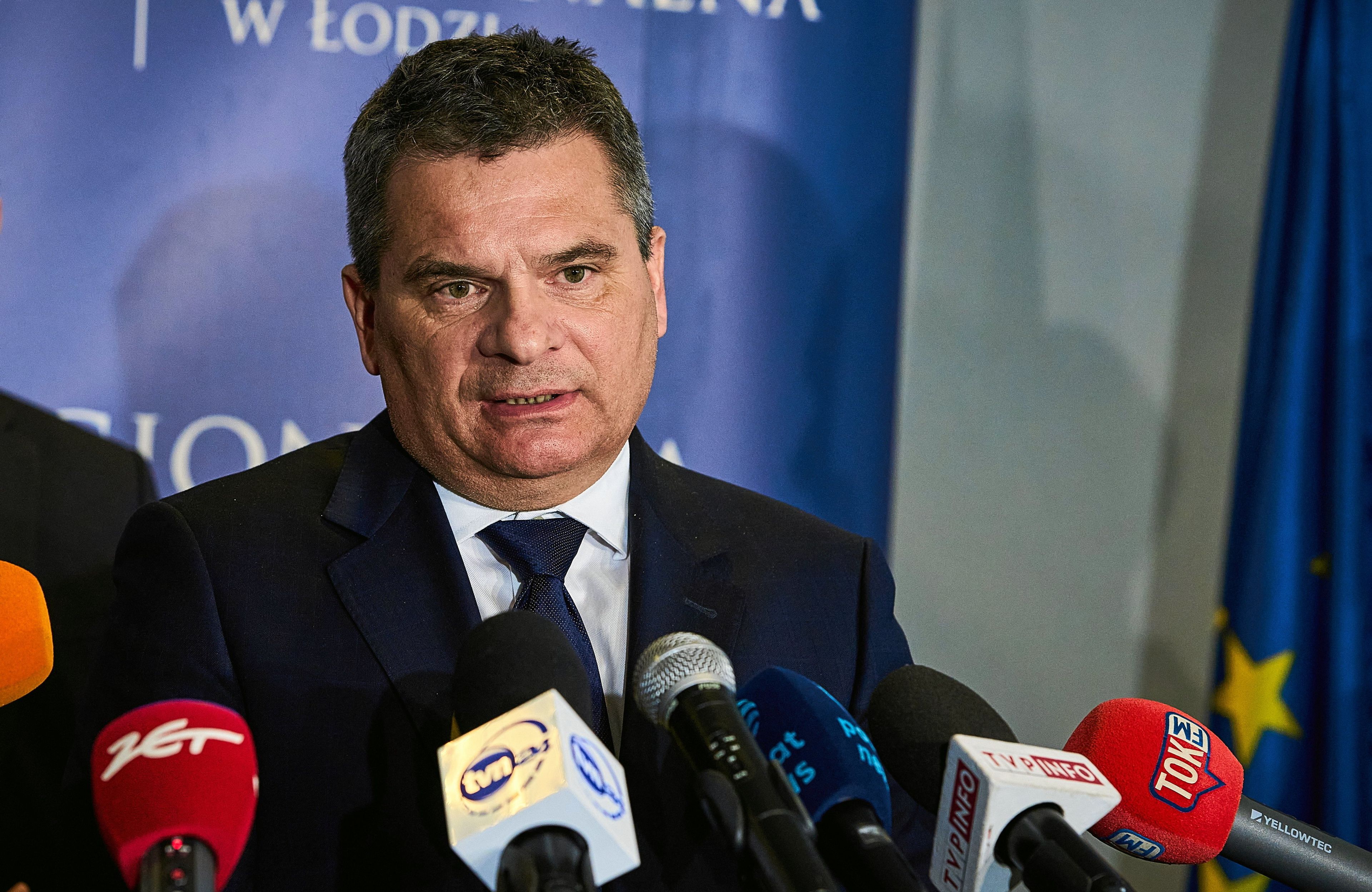 19.04.2024. Prokurator Krajowy Dariusz Korneluk podczas konferencji prasowej na Wydziale Prawa i Administracji Uniwersytetu Łódzkiego