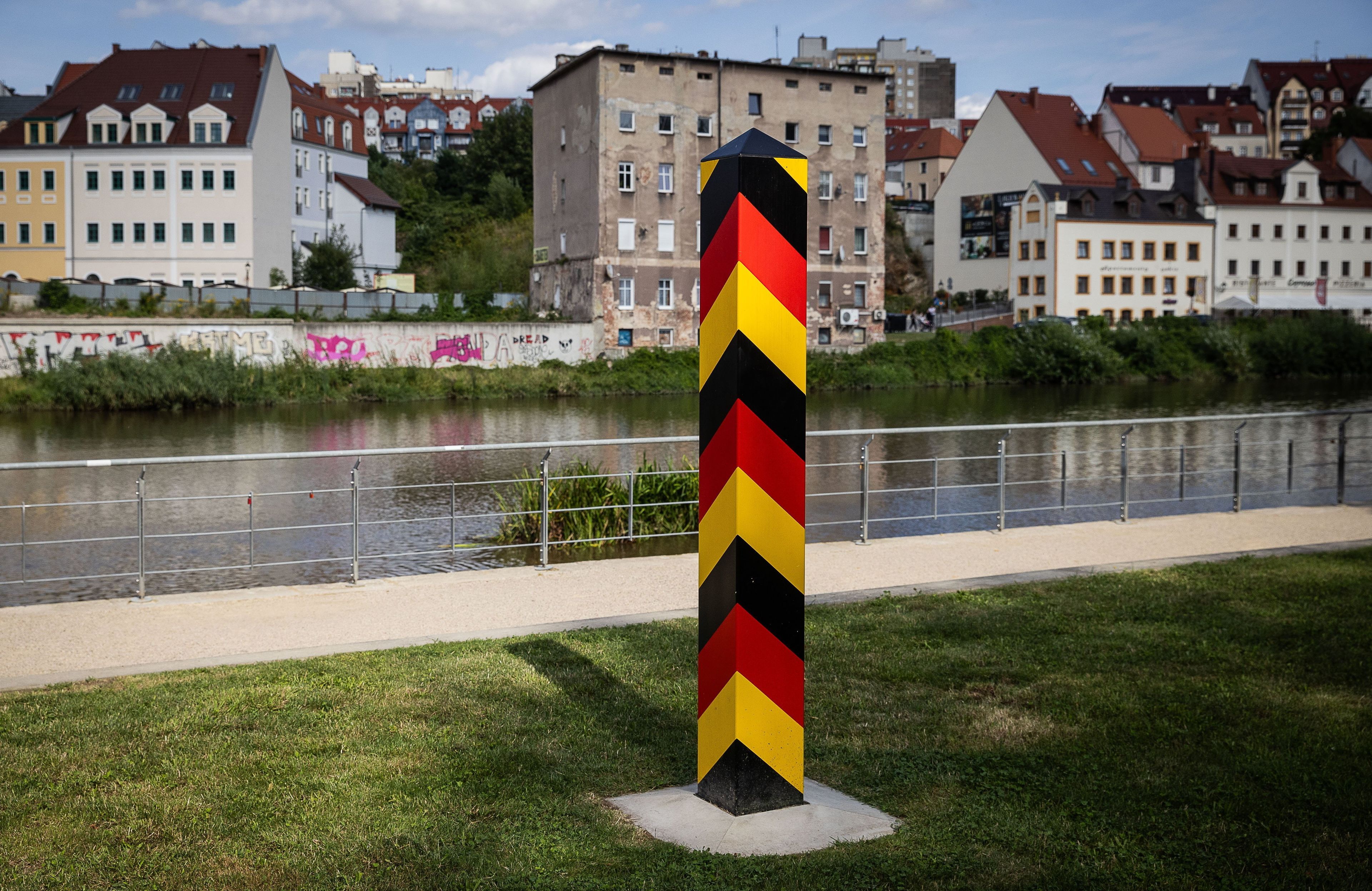 Gorlitz przy granic z Polska przed wyborami landowymi