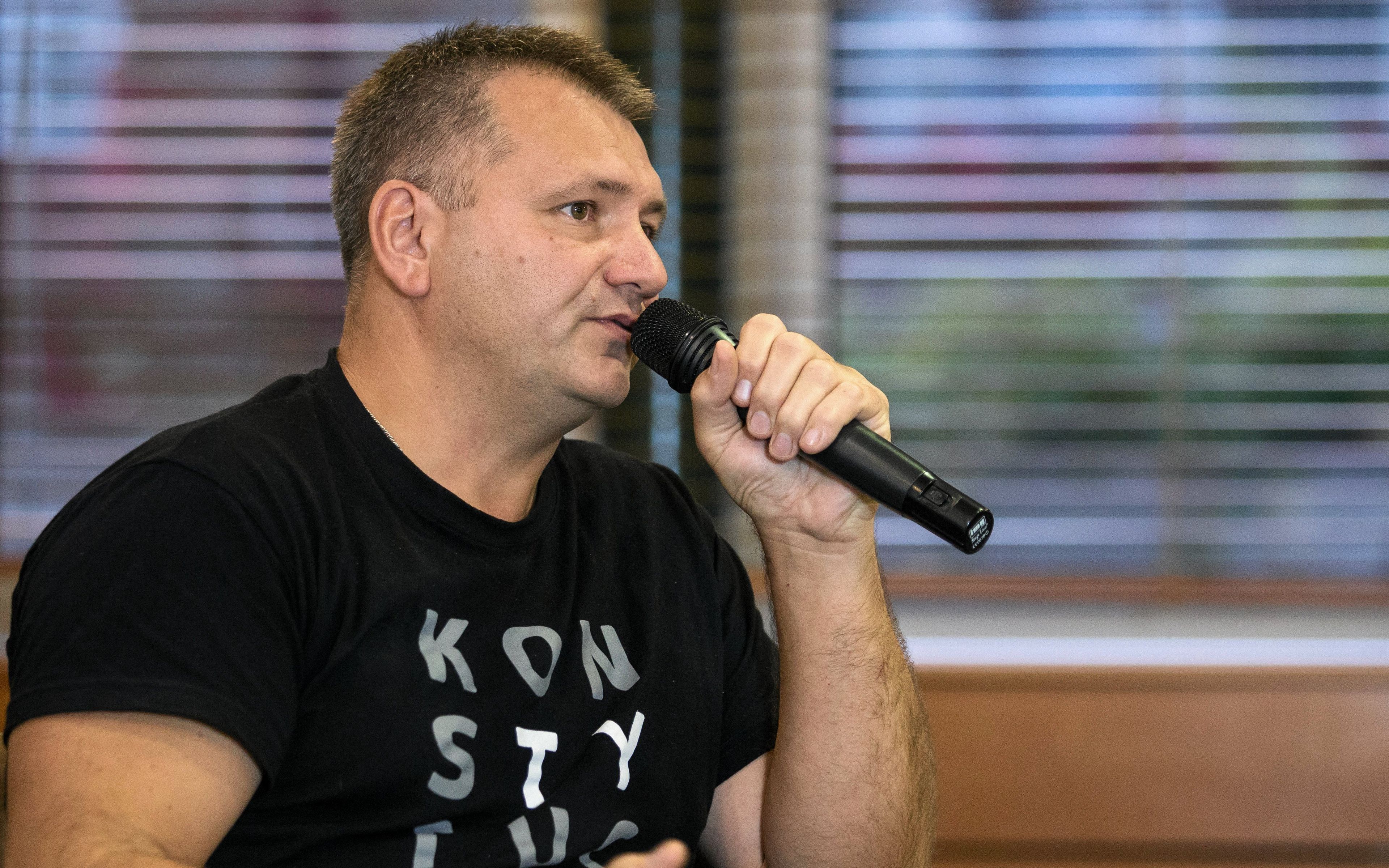 30.09.2018 Lublin . Hotel Mercure . Sedzia Waldemar Zurek podczas spotkania z mieszkancami miasta .
Fot. Jakub Orzechowski / Agencja Gazeta