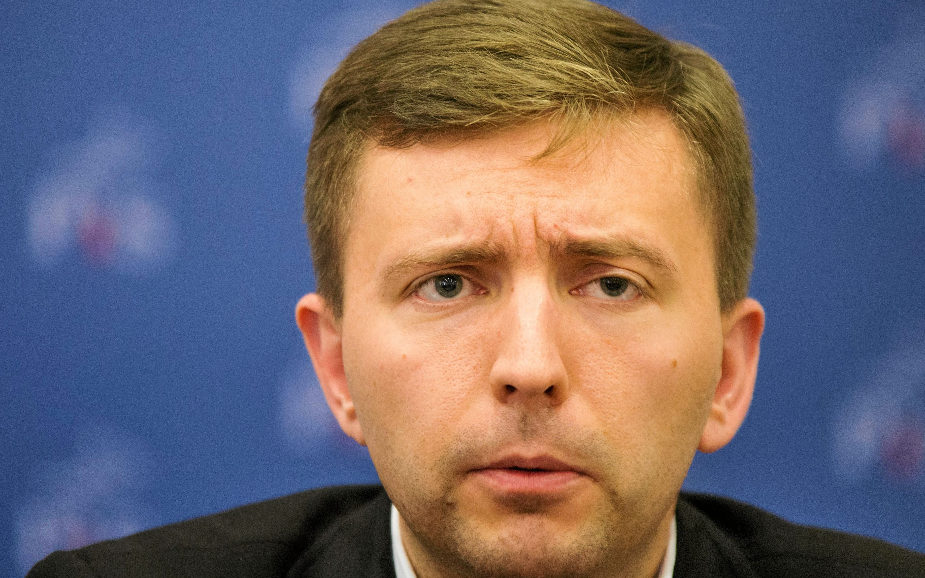 04.10.2017 Bydgoszcz . Lukasz Schreiber podczas konferencji prasowej PiS .
Fot. Lukasz Antczak / Agencja Gazeta