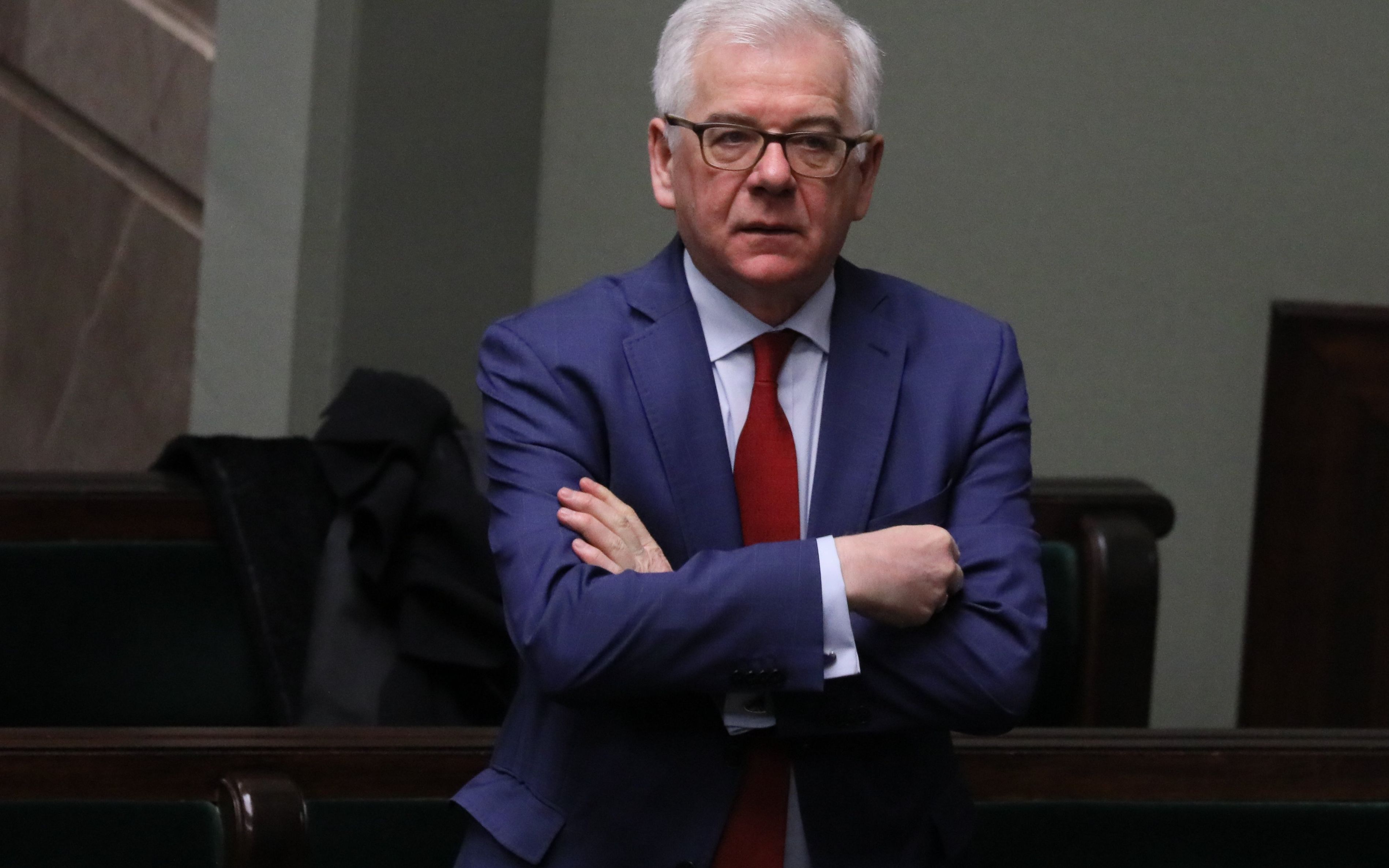 20.02.2019 Warszawa . Sejm . Minister spraw zagranicznych Jacek Czaputowicz podczas debaty nad wnioskiem opozycji o wotum nieufnosci wobec ministra sprawiedliwosci Zbigniewa Ziobro .
Fot. Slawomir Kaminski / Agencja Gazeta