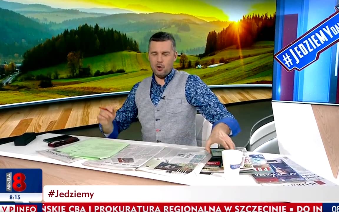 Grafika do artykułu W TVP Rachoń zestawia Gretę Thunberg z Hitlerem. OKO.press podpowiada: zapomniał pan o Janie Pawle II