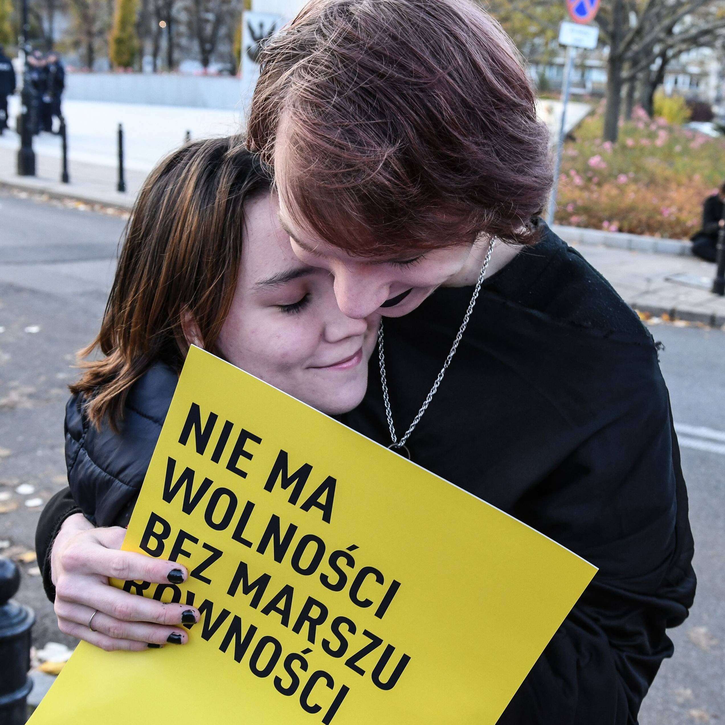 Warszawa, 28.10.2021. Protest przeciw ustawie StopLGBT Kai Godek