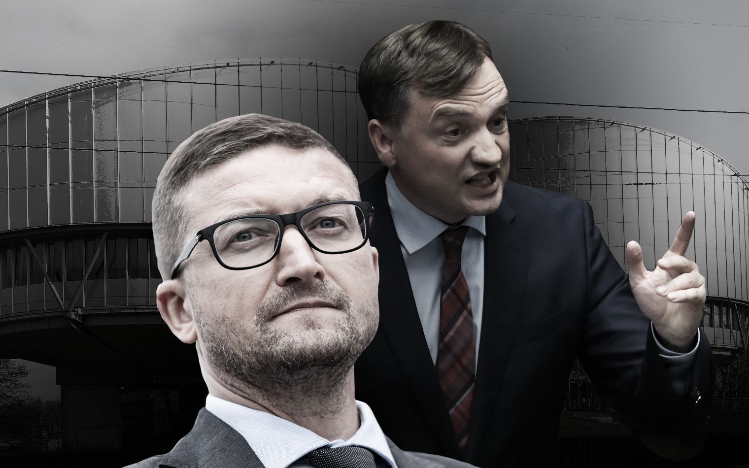 Grafika do artykułu Ważne! Europejski Trybunał Praw Człowieka rozpatrzy 5 kolejnych skarg dotyczących reform Ziobry