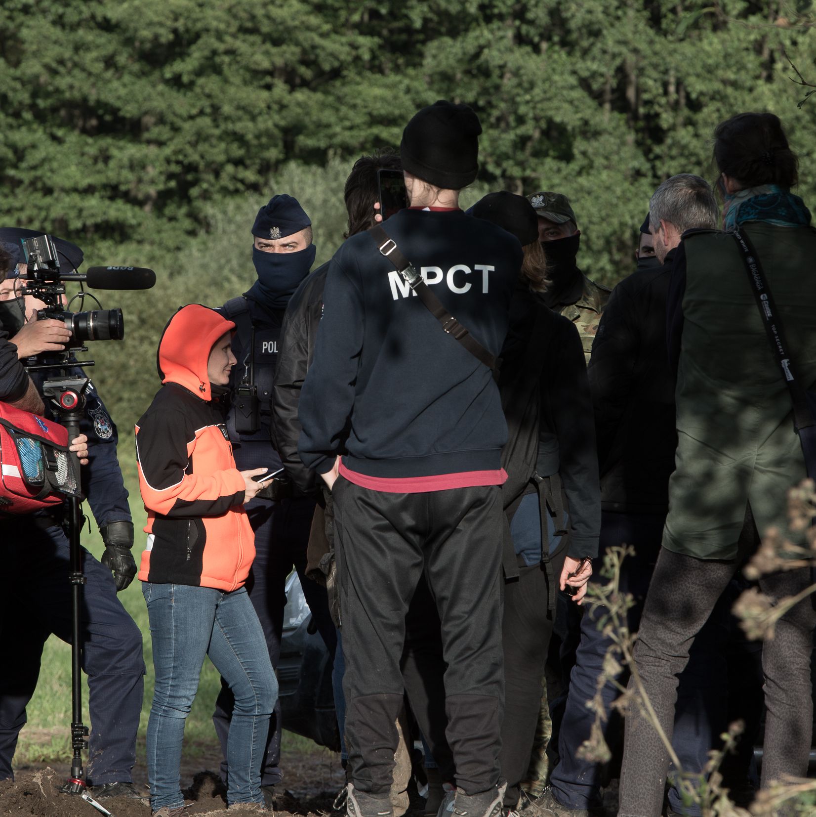 Usnarz Górny, 01.09.2021. Polskie służby nie dopuszczają pomocy do Afgańczyków przetrzymywanych na granicy