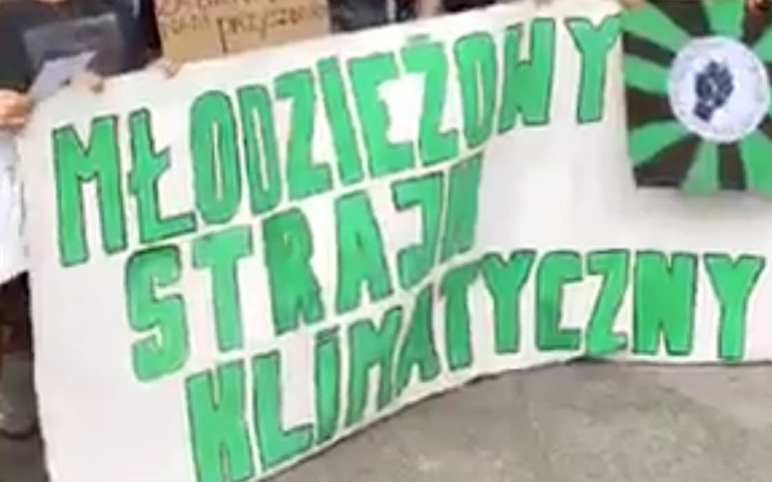 Grafika do artykułu Nie tylko 13-letnia Inga. Strajk Klimatyczny okupuje skwer pod Sejmem