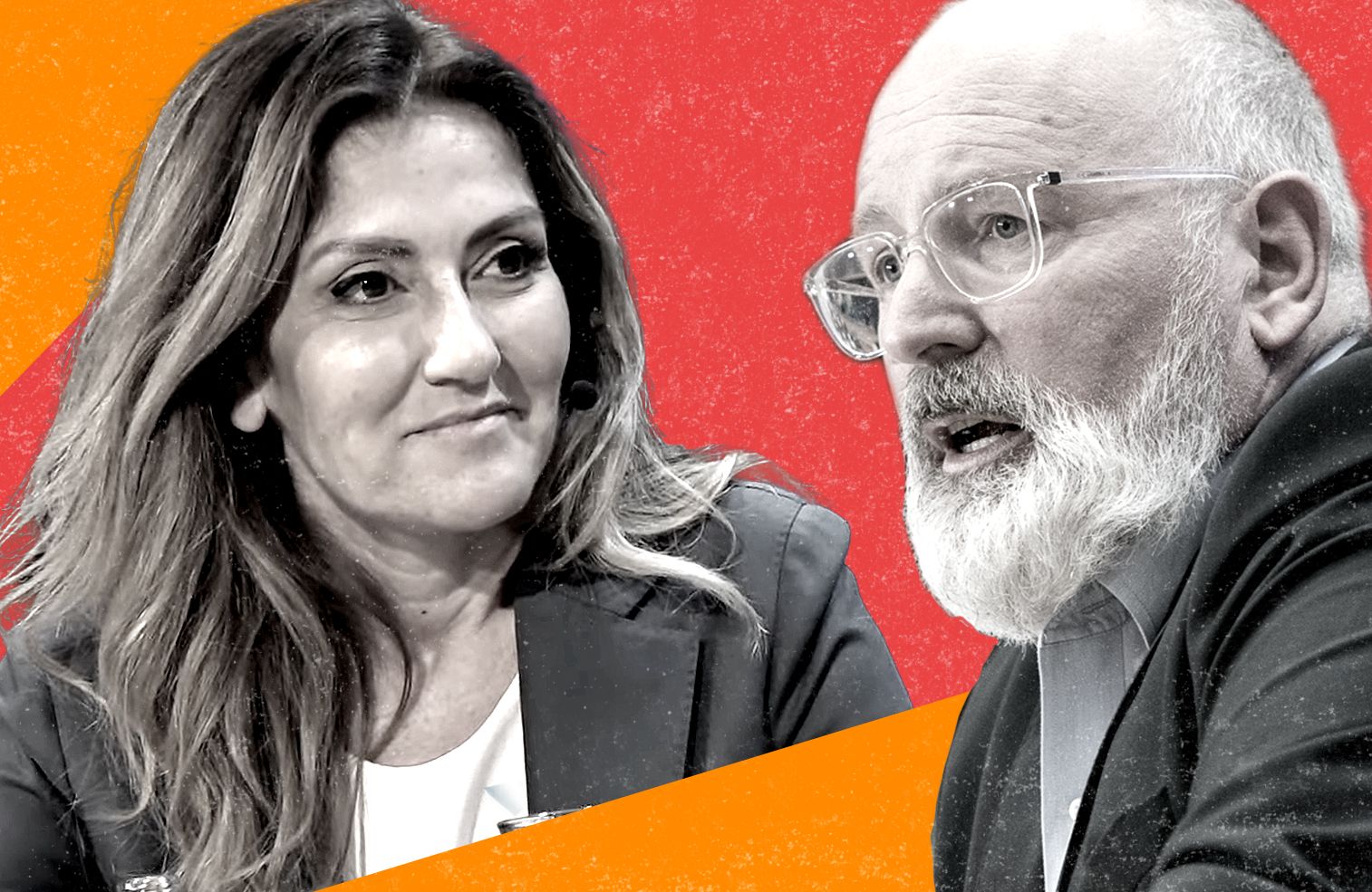 Kolaż - zdjęcie Dilan Yeşilgöz i Fransa Timmermansa