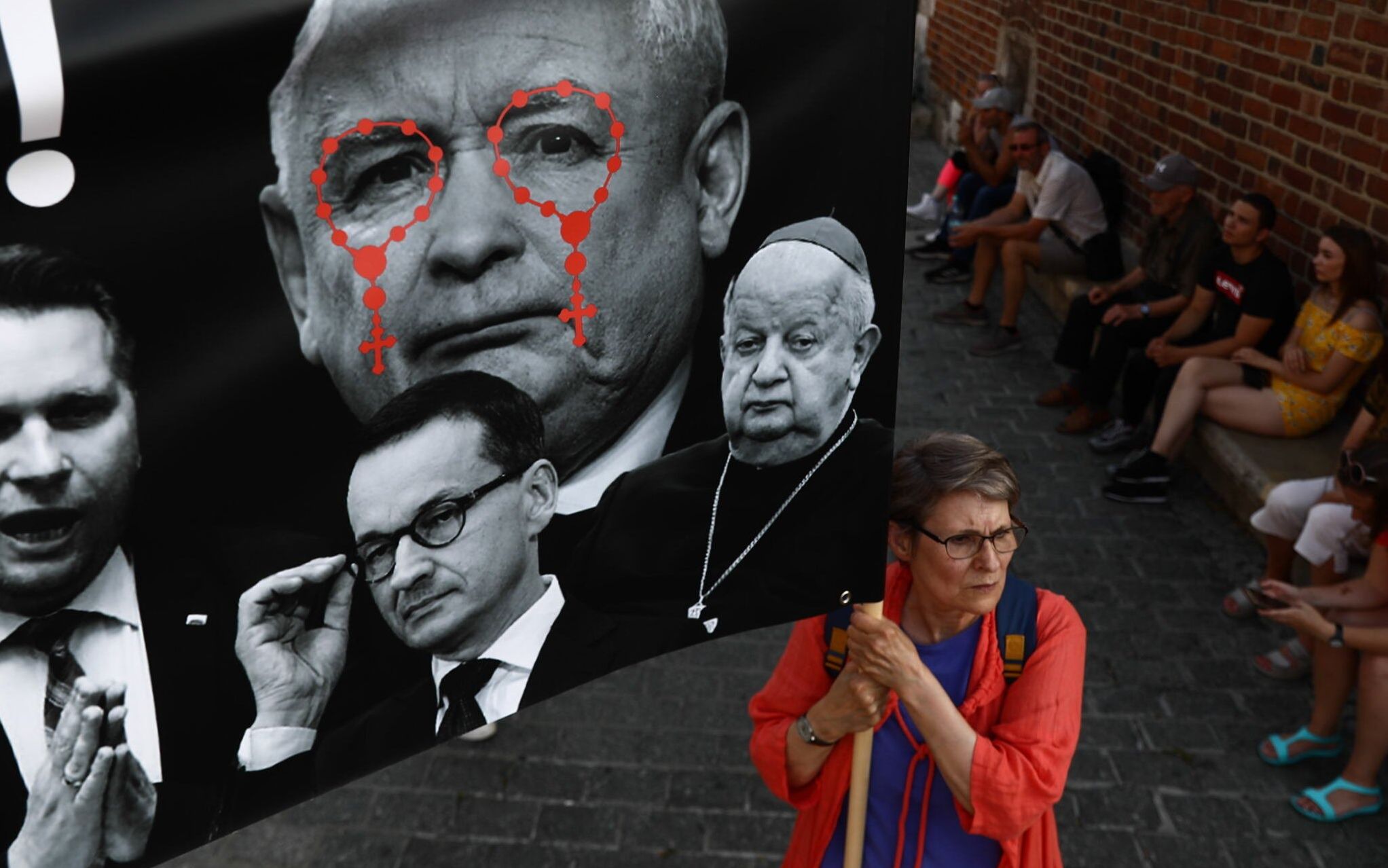 08.07.2021 Krakow , Rynek Glowny . Protest " Nic o nas bez nas ! Mlodzi przeciw reformom edukacji " . Fot. Jakub Porzycki / Agencja Gazeta