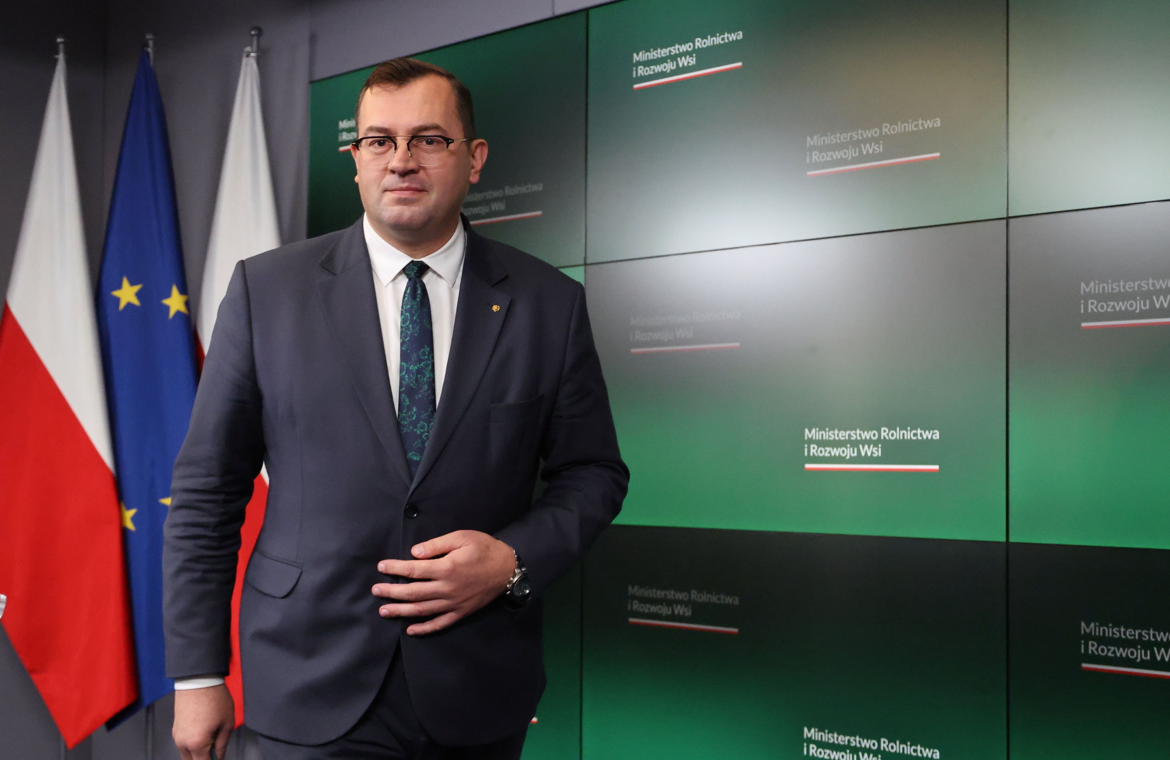 Konferencja prasowa ministra Stefana Krajewskiego nt. pierwszych wyników kontroli w KOWR