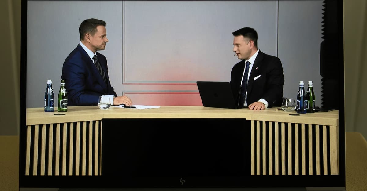 Rozmowa Trzaskowski–Mentzen. Kandydat KO trzyma fason i wytyka Mentzenowi absurdy