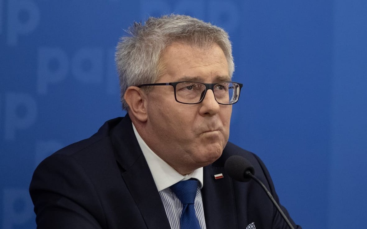 22.05.2019 Warszawa , lica Bracka 6 / 8 . Centrum Prasowe Polskiej Agencji Prasowej . Kandydat Prawa i Sprawiedliwosci do Parlamentu Europejskiego Ryszard Czarnecki podczas debaty przedwyborczej . 
Fot. Dawid Zuchowicz / Agencja Gazeta