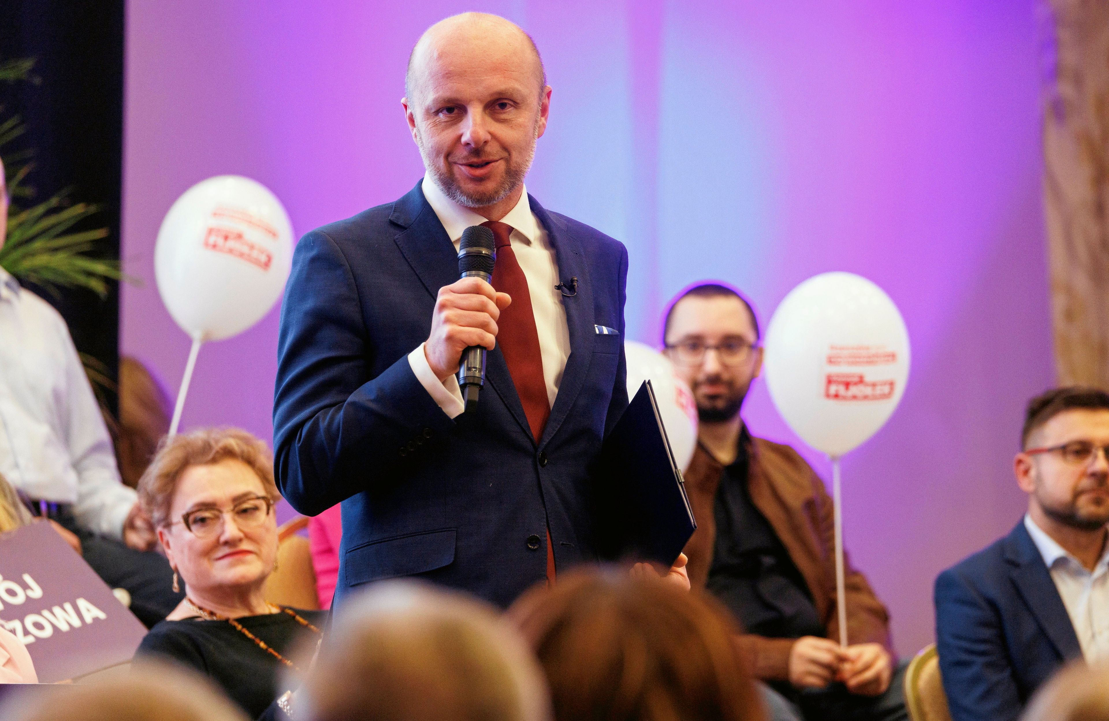 Kondad Fijołek podczas spotkania z wyborcami