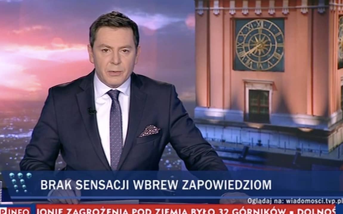 Grafika do artykułu Szczyt lizusostwa. Dobranocka o taśmach dla Kaczyńskiego w „Wiadomościach” TVP
