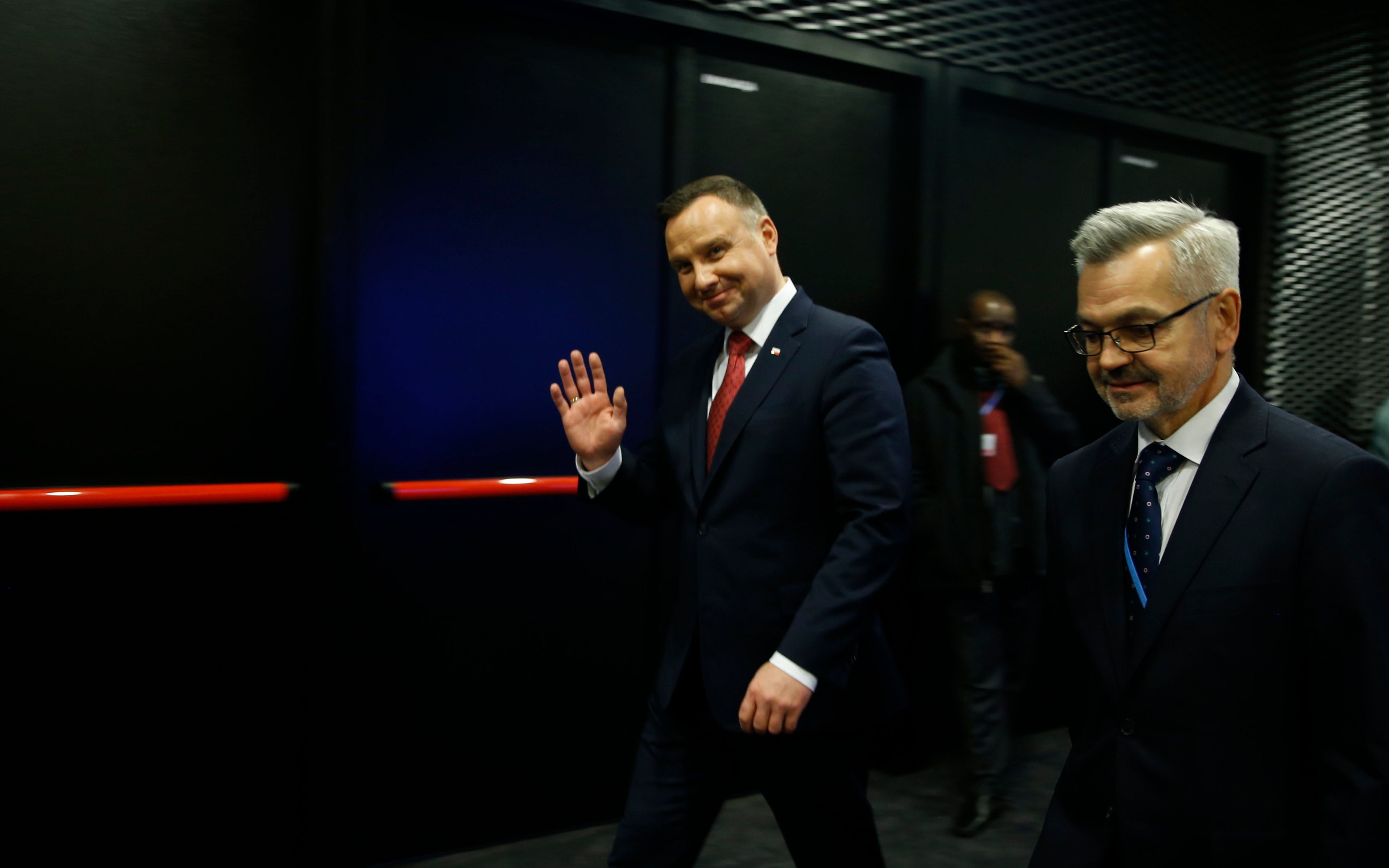 03.12.2018 Katowice . Prezydent Andrzej Duda (C) podczas szczytu klimatycznego COP 24 . 
Fot. Grzegorz Celejewski / Agencja Gazeta