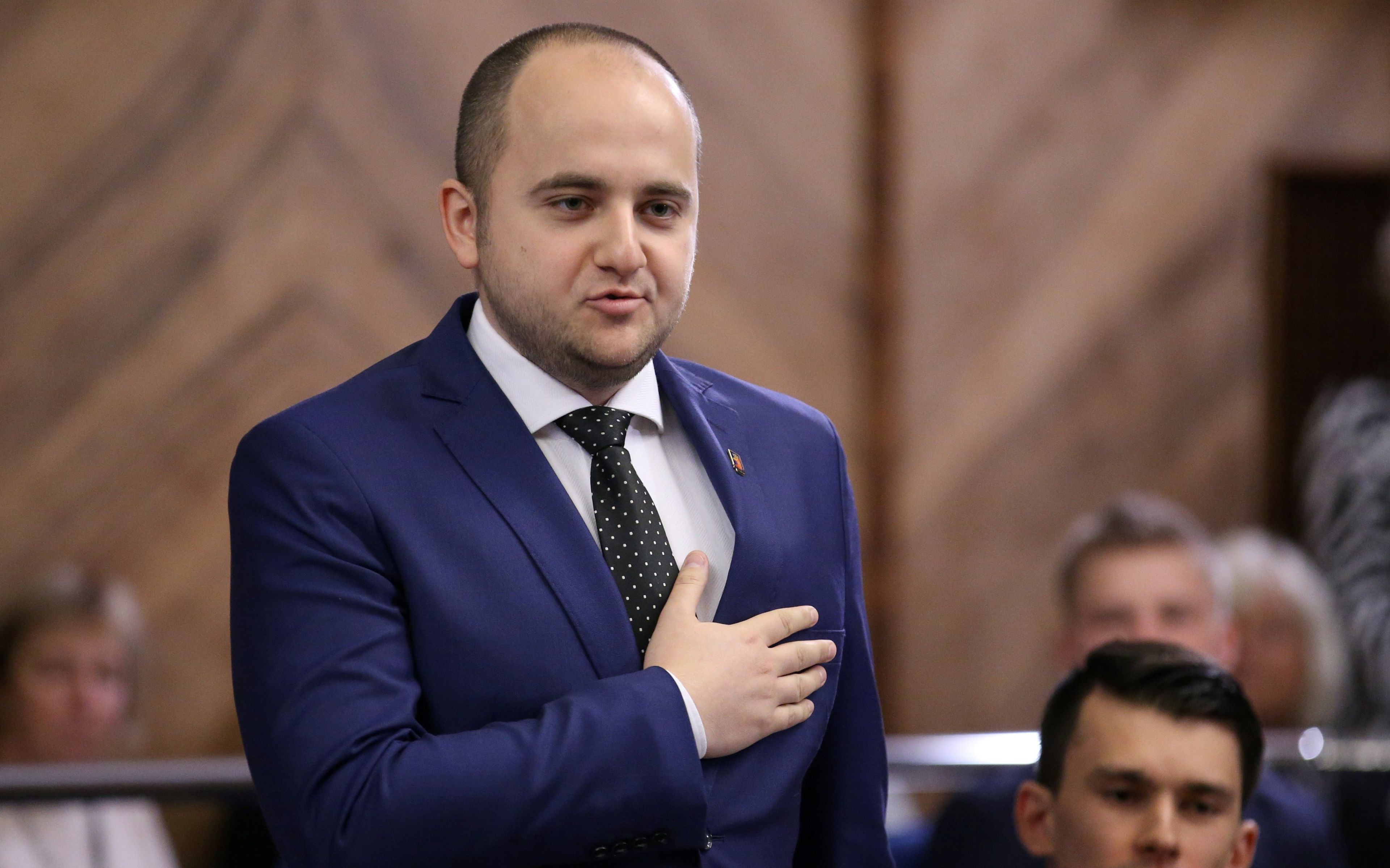 22.11.2018 Szczecin , Urzad Miasta . Radny Dariusz Matecki podczas pierwszej sesja osmej kadencji Rady Miasta Szczecin .
Fot. Cezary Aszkielowicz / Agencja Gazeta