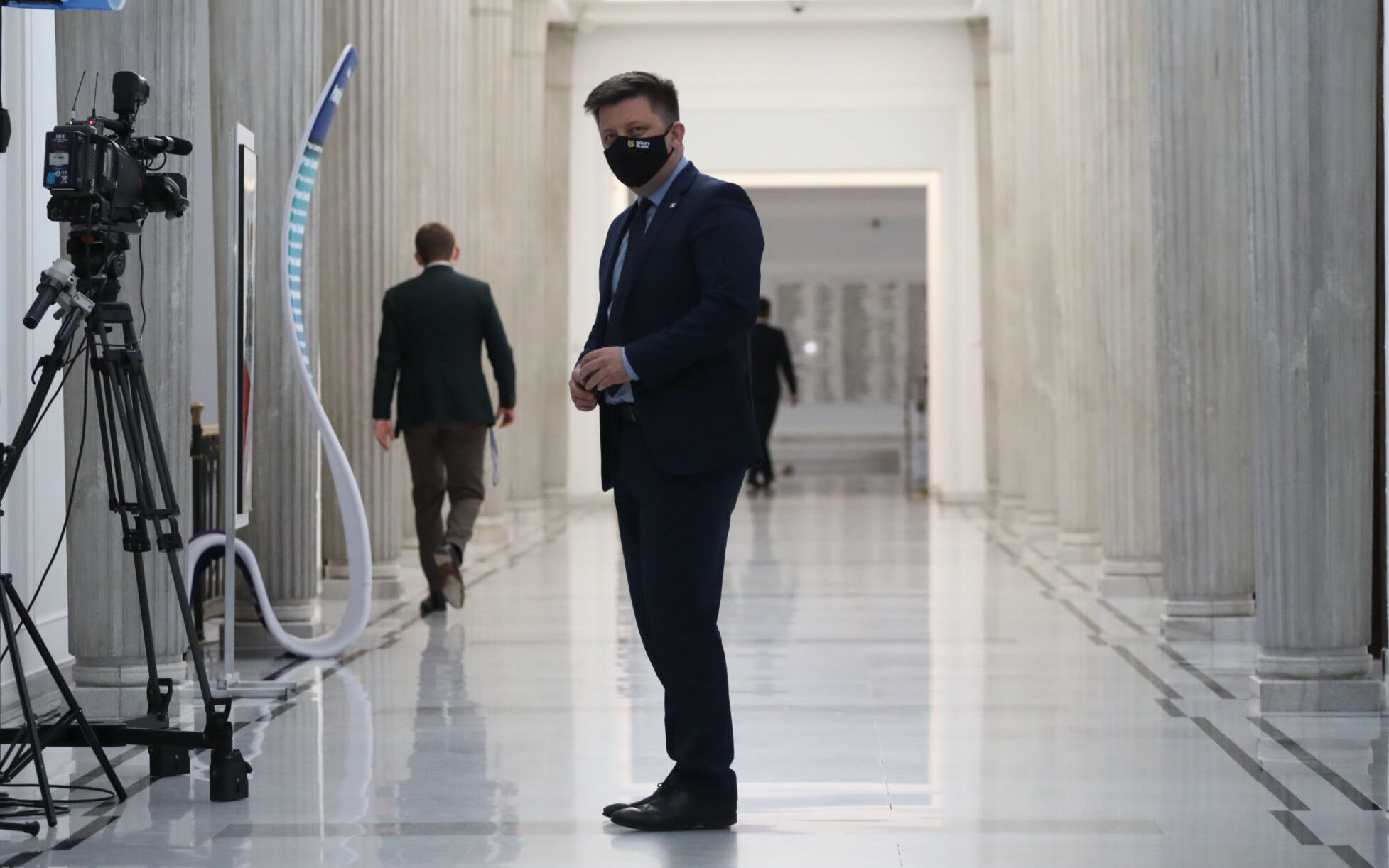 27.04.2021 Warszawa . Sejm . Minister Michal Dworczyk podczas spotkania premiera Mateusza Morawieckiego z politykami Lewicy w sprawie Krajowego Planu Odbudowy i Europejskiego Funduszu Odbudowy zwiazanymi z epidemia koronawirusa .
Fot. Slawomir Kaminski / Agencja Gazeta