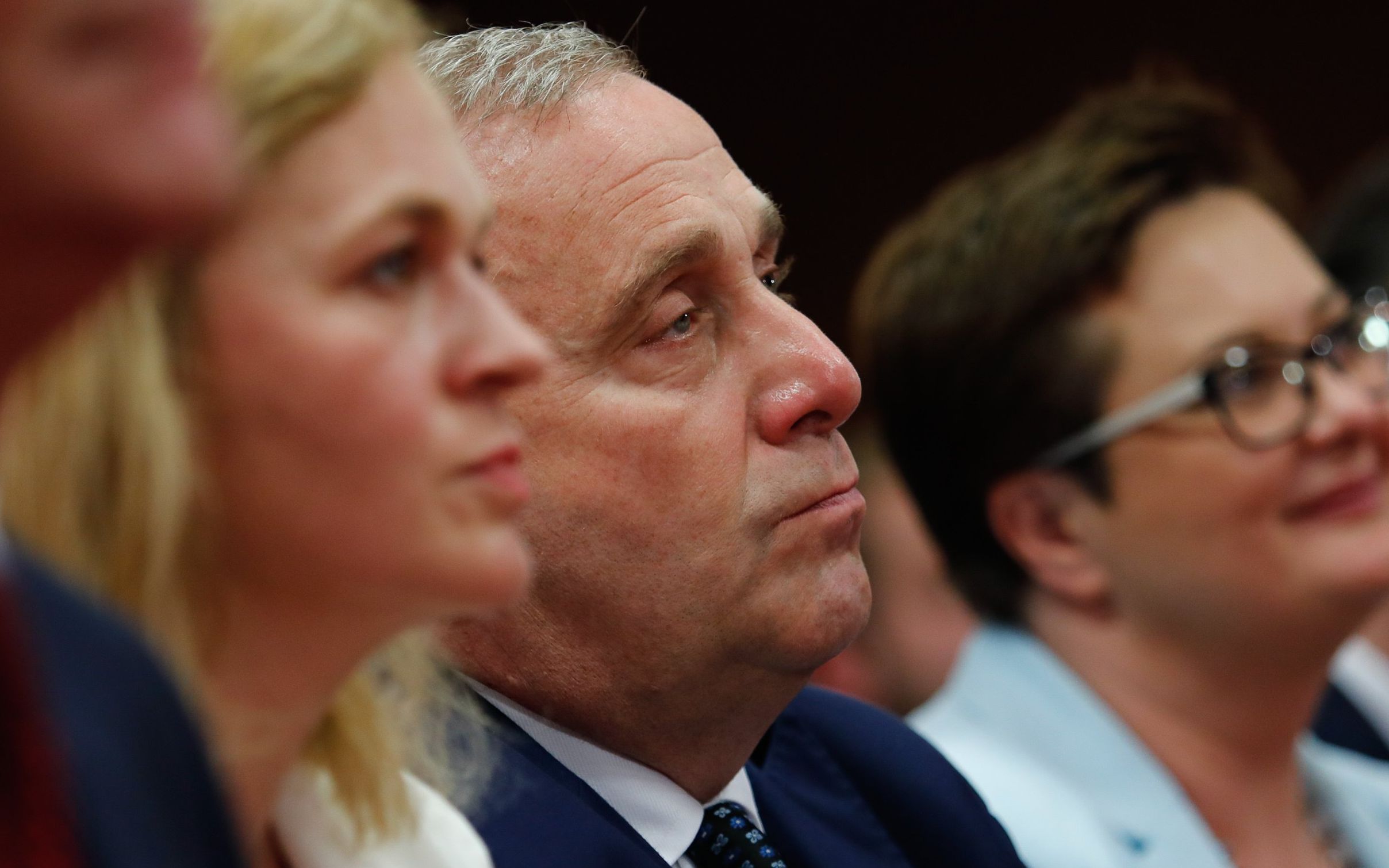 19.05.2019 Krakow . Tauron Arena . Konwencja Koalicji  Europejskiej . N/z Barbara Nowacka , Grzegorz Schetyna , Katarzyna Lubnauer , Wladyslaw Kosiniak-Kamysz .

fot. Jakub Wlodek / Agencja Gazeta
