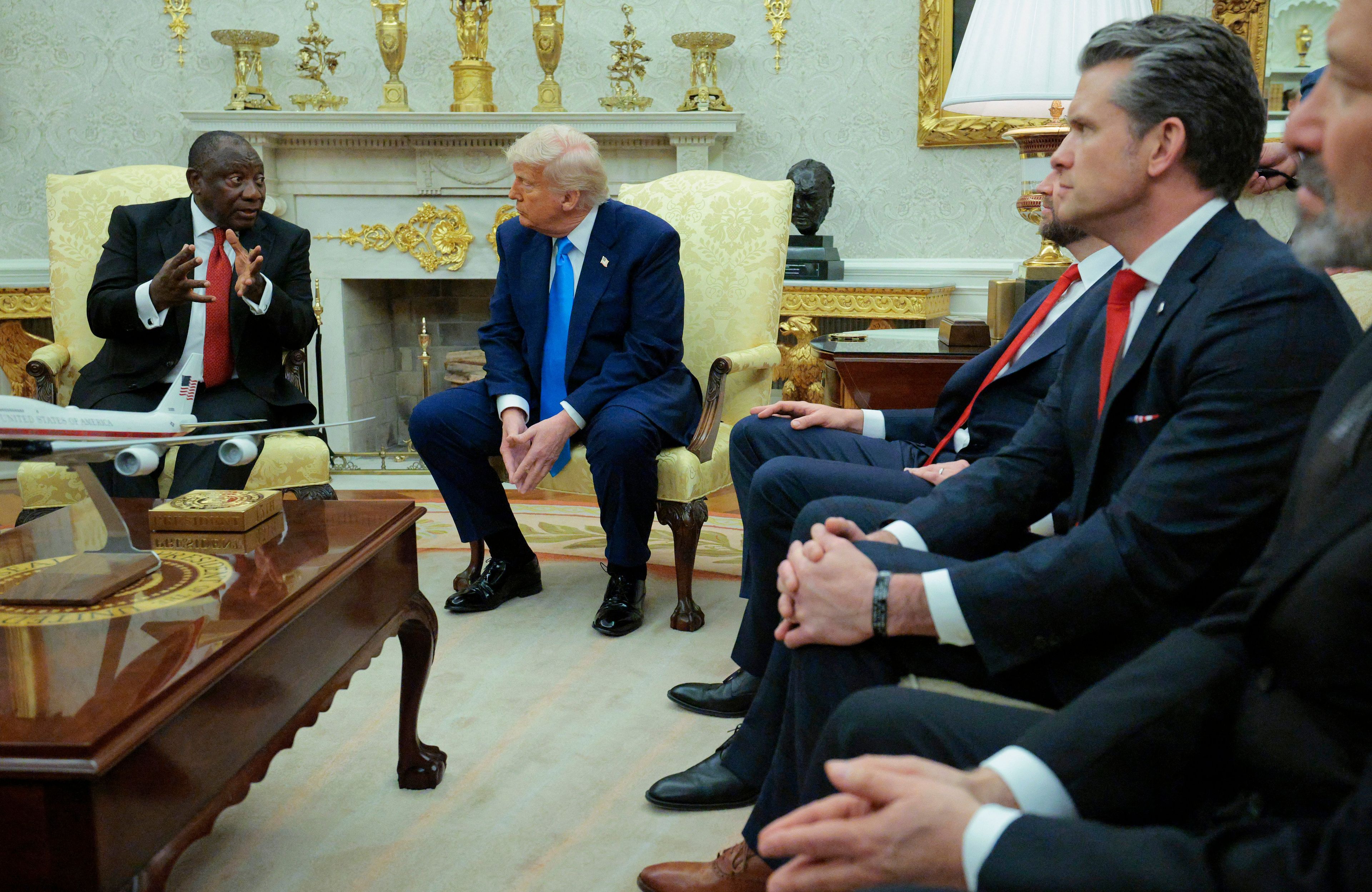 President Trump Meets With South African President Cyril Ramaphosa At The White House