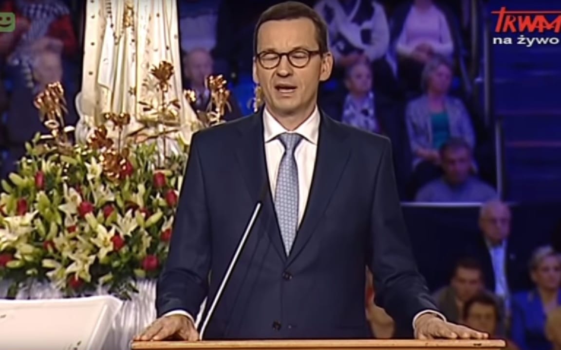 Grafika do artykułu Morawiecki w południe dobrotliwy jak Gierek, ale wieczorem upiorny jak Rydzyk
