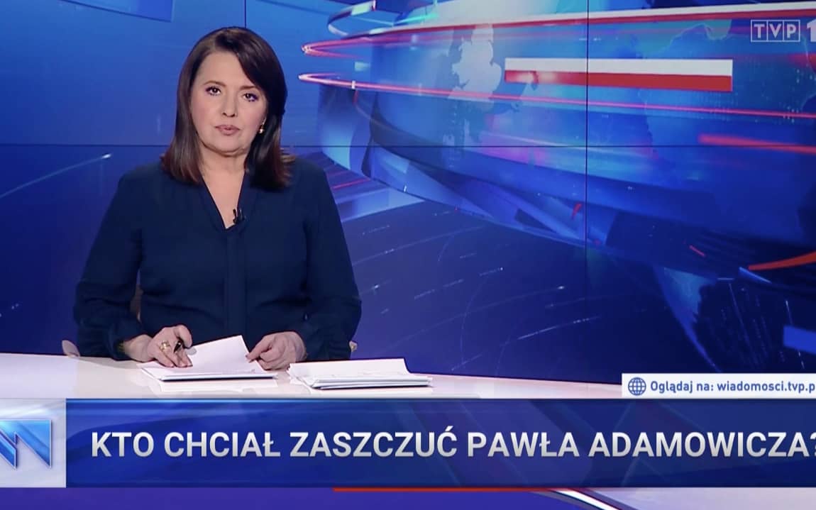 Grafika do artykułu "Wiadomości" przebiły dno: sugerują, że to Schetyna i TVN chcieli zaszczuć Pawła Adamowicza