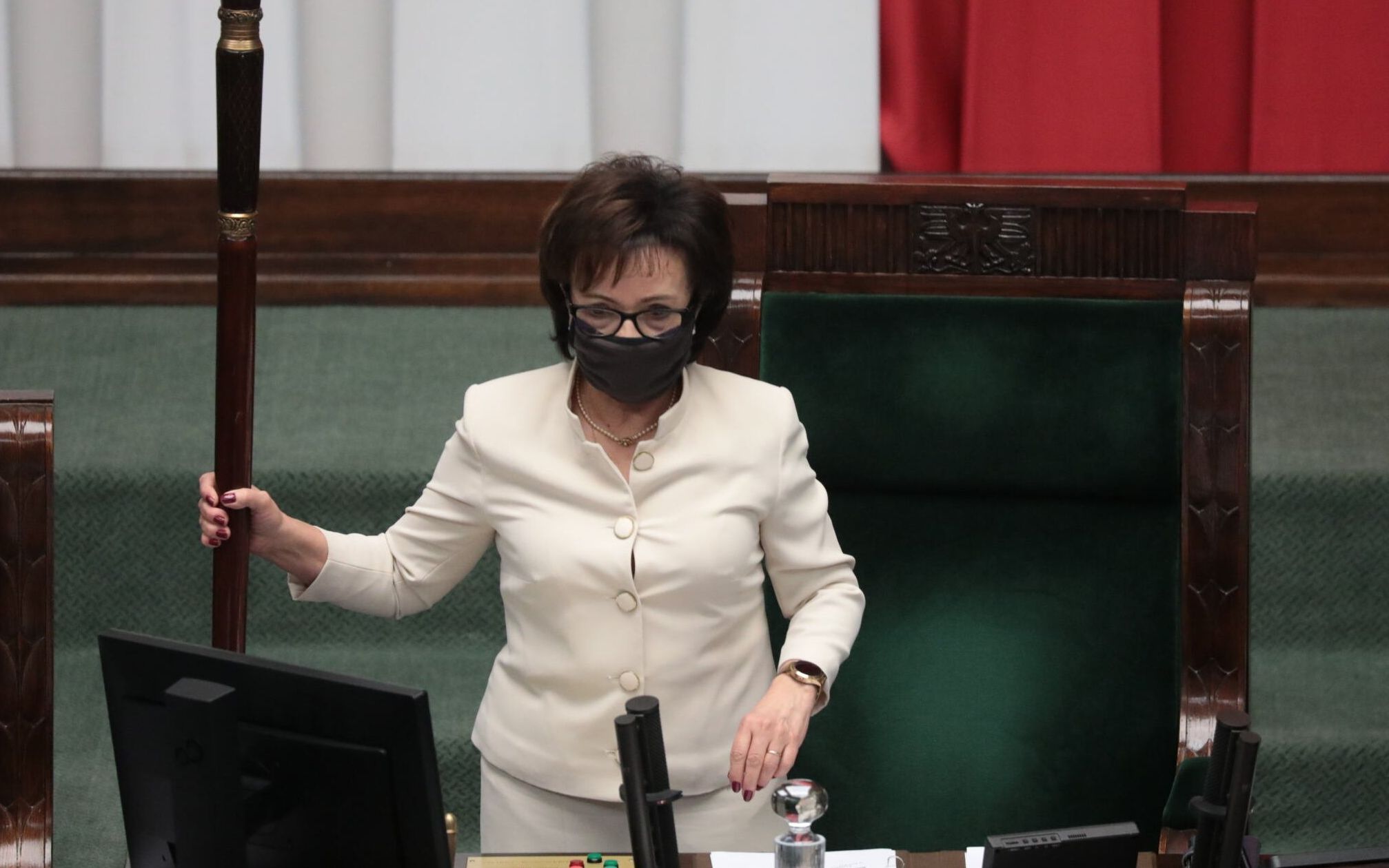 11.08.2021 Warszawa , Sejm . Marszalek Elzbieta Witek podczas sprawozdania Komisji o poselskim projekcie ustawy o zmianie ustawy o radiofonii i telewizji tzw Lex TVN .
Fot. Slawomir Kaminski / Agencja Gazeta