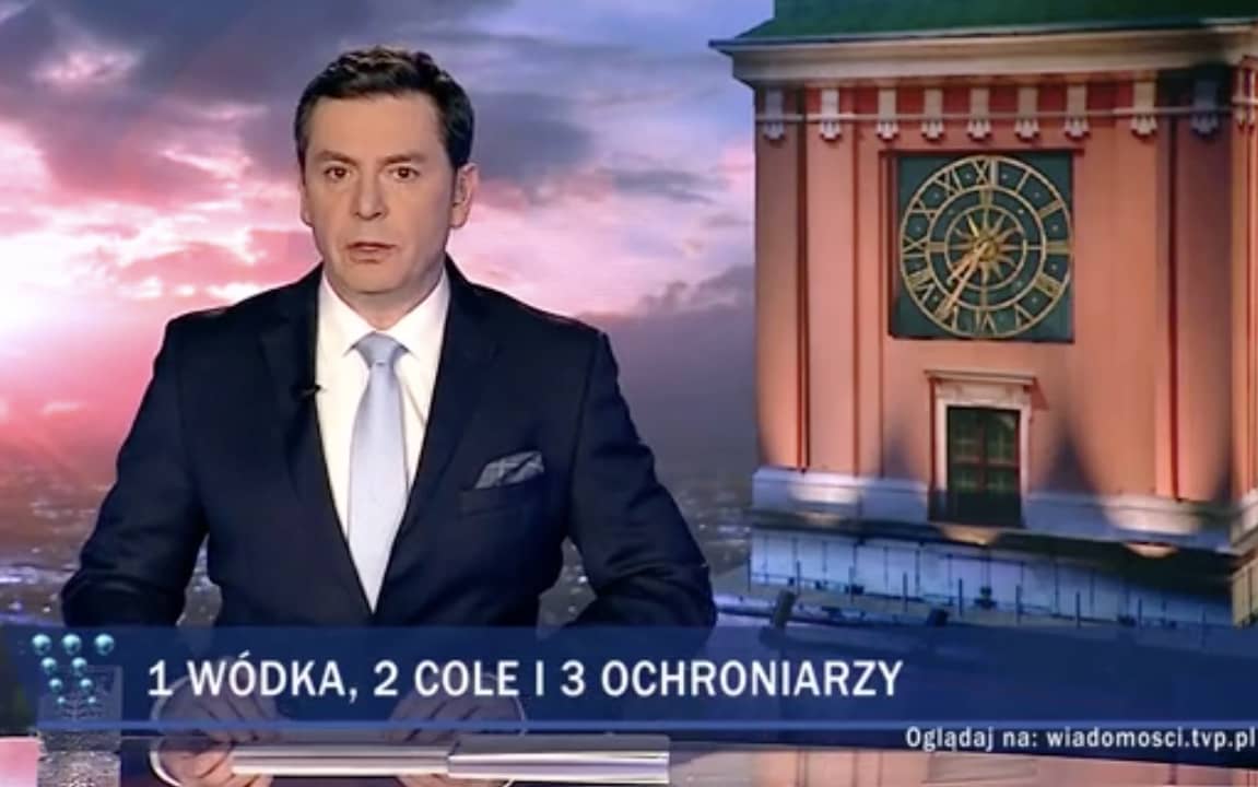 Grafika do artykułu „1 wódka, 2 cole, 3 ochroniarzy”. „Wiadomości” atakują prezydent Gdańska Aleksandrę Dulkiewicz