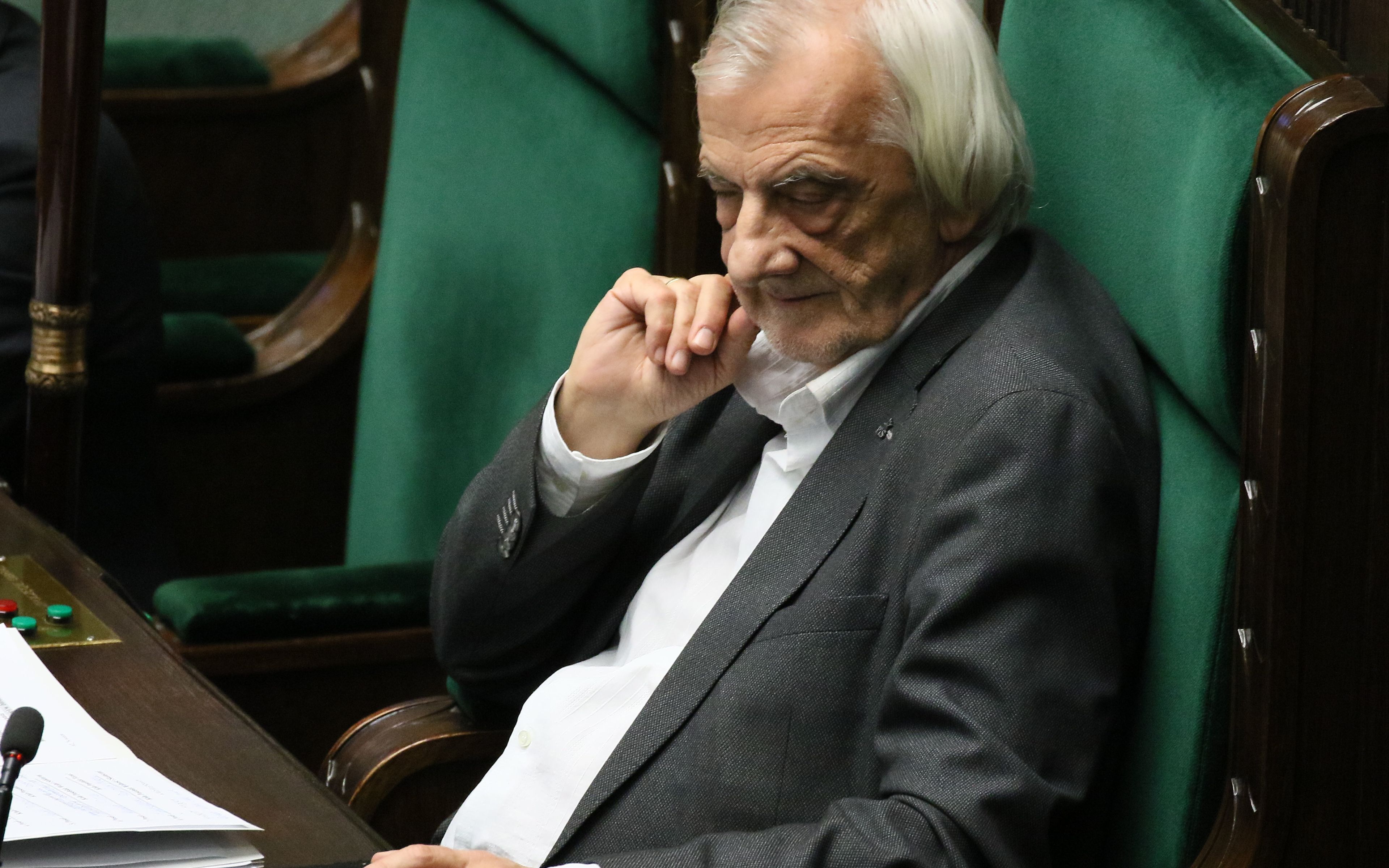 14.12.2018 Warszawa , ul Wiejska , Sejm . Stanislaw Terlecki . Poslowie rozpatruja wniosek o wyrazenie wotum nieufnosci Radzie Ministrow kierowanej przez Prezesa Rady Ministrow  Mateusza Morawieckiego i wybranie Grzegorza Schetyny na Prezesa Rady Ministrow . Po debacie glosowanie .
Fot. Slawomir Kaminski / Agencja Gazeta