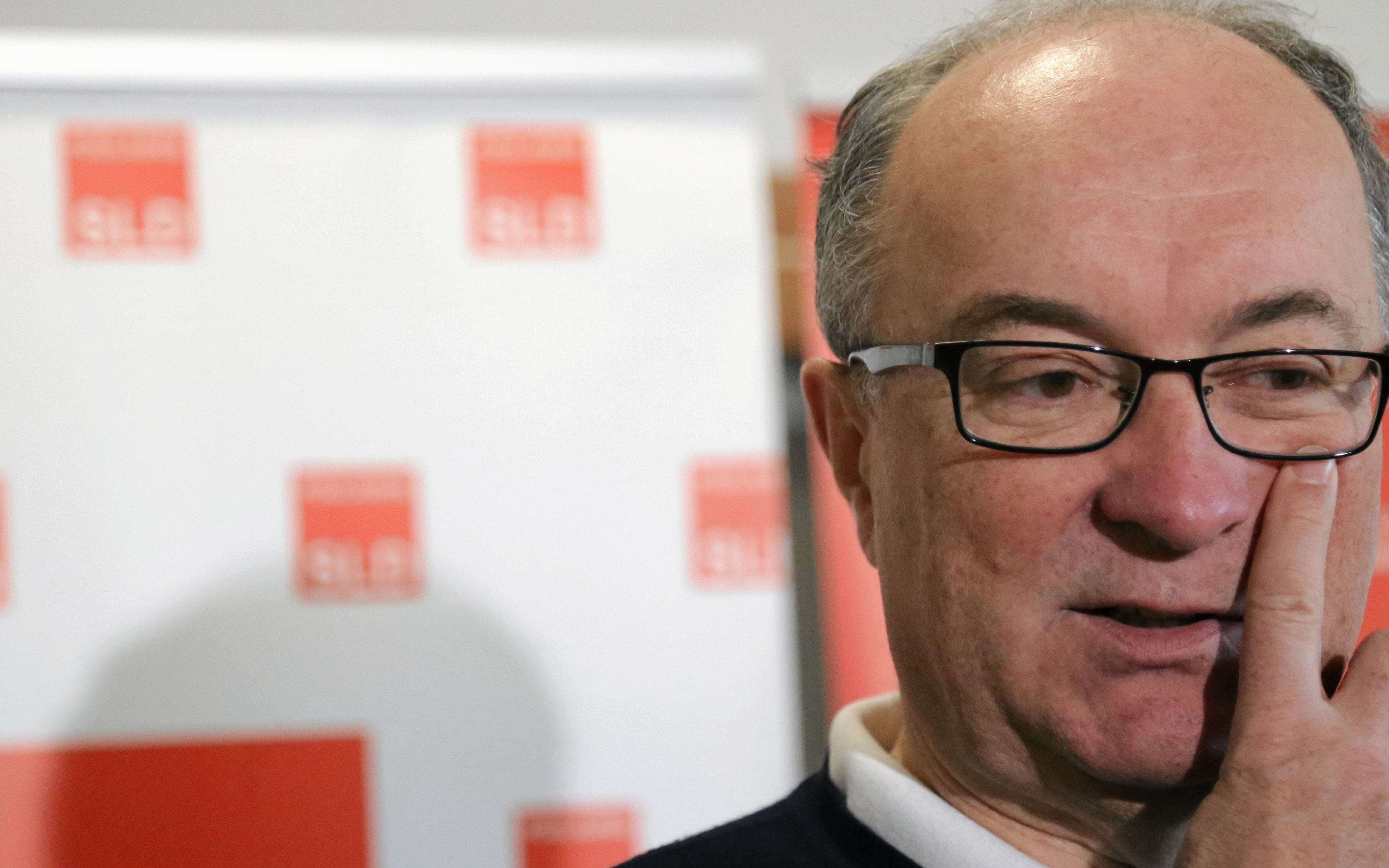 10.02.2019  Bialystok . Przewodniczacy Sojuszu Lewicy Demokratycznej Wlodzimierz Czarzasty podczas konferencji prasowej przed spotkaniem z czlonkami partii .
Fot. Agnieszka Sadowska/ Agencja Gazeta. *** Local Caption *** .