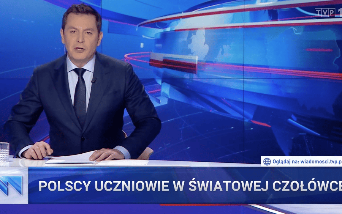 Grafika do artykułu "Wiadomości" o świetnych wynikach PISA 2018: "Gimnazja do lamusa". A to był sukces gimnazjalistów
