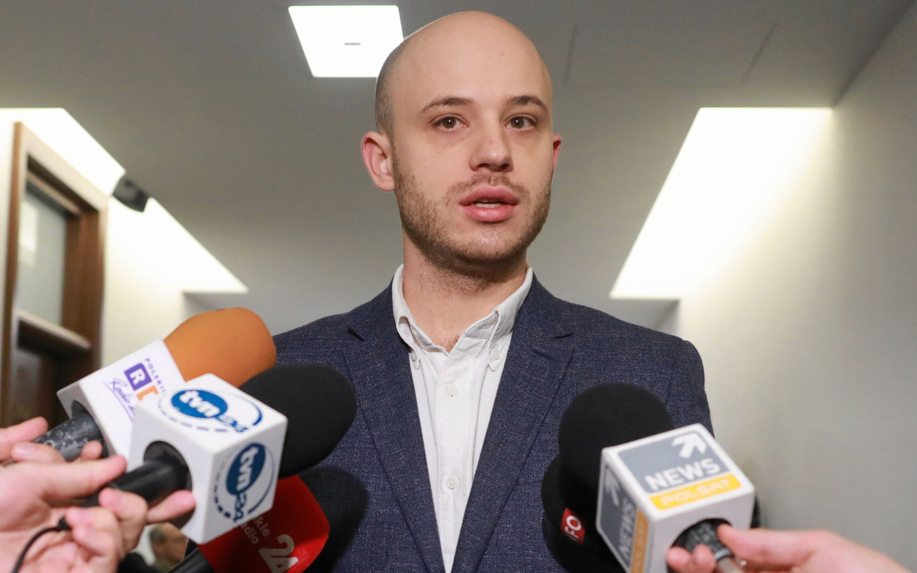 13.12.2019 Warszawa . Jan Spiewak po ogloszeniu wyroku w sprawie Jan Spiewak kontra Bogumila Gornikowska - Cwiakalska . 
Fot. Jacek Marczewski / Agencja Gazeta