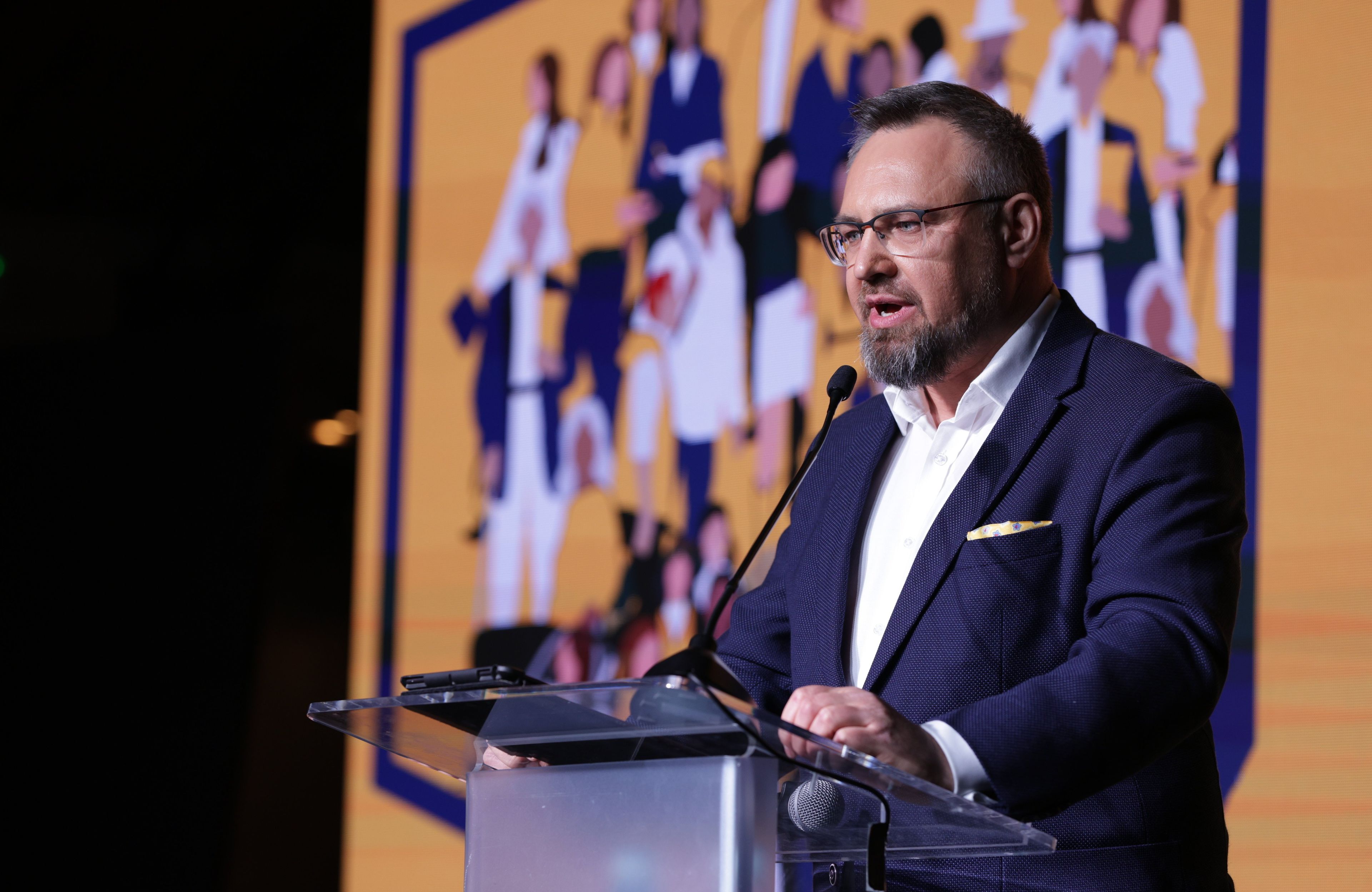 Mirosław Suchoń na kongresie partii Polska 2050