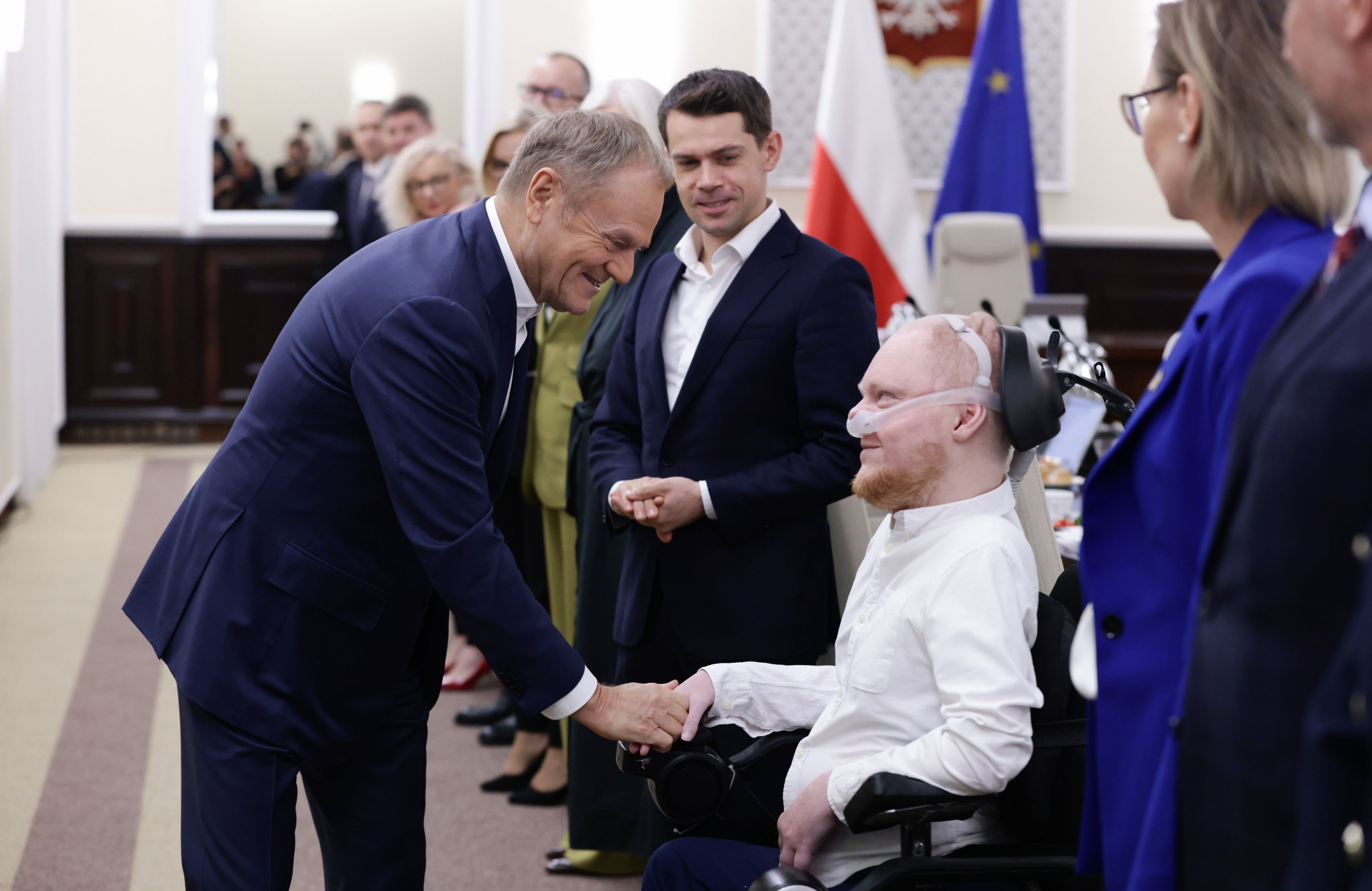 Donald Tusk i Łukasz Krasoń na posiedzeniu rządu, 13.11.2024 r.