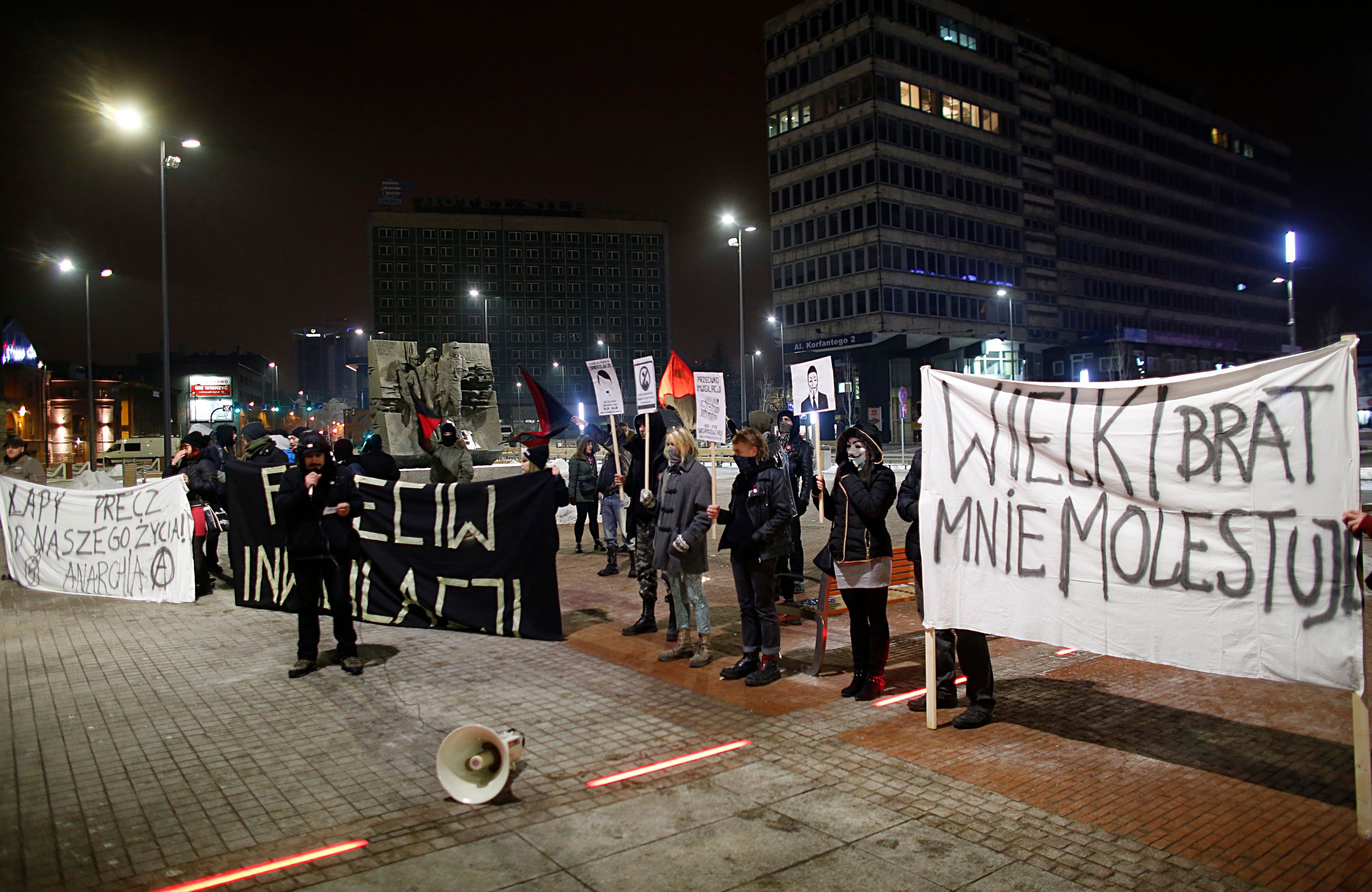 Pikieta Federacji Anarchistycznej, 23.01.2016 r., Katowice