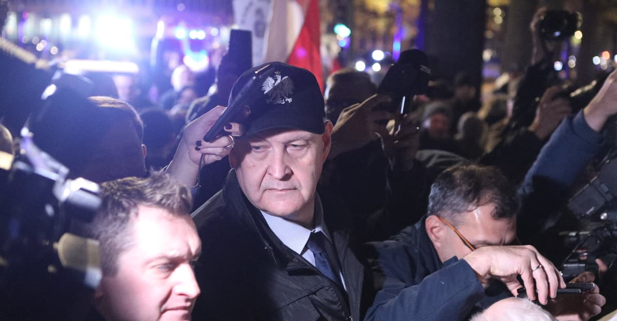 Толпа ломает ворота Конституционного трибунала