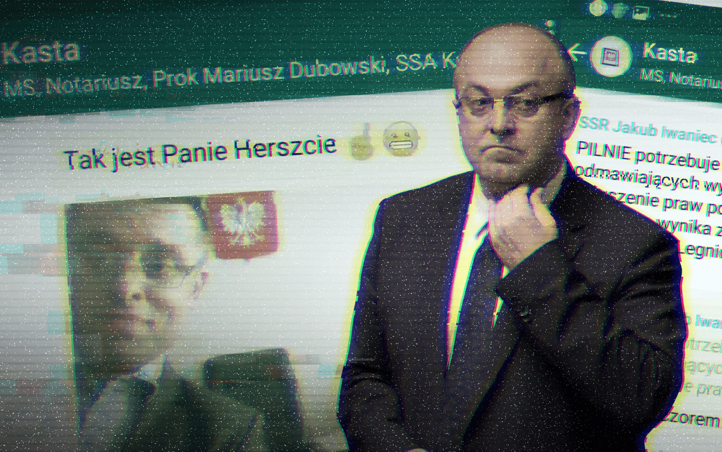 Grafika do artykułu Śledztwo Onetu i OKO.press. Jak Piebiak szukał haków na sędziów w zielonych teczkach. Wskazywał "szkodników"
