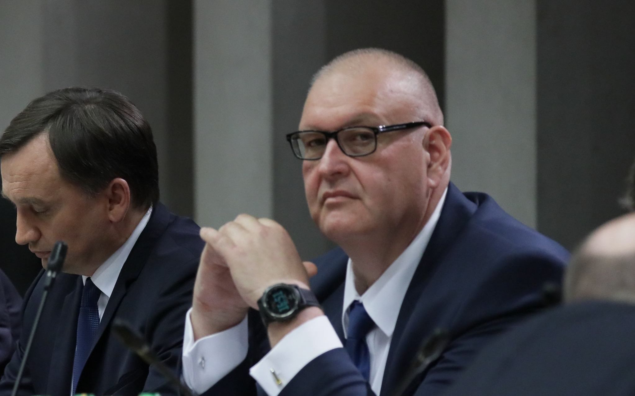 11.09.2019 Warszawa , ulica Wiejska . Sejm . Posiedzenie Sejmowej Komisji Sprawiedliwosci i Praw Czlowieka . Od lewej wiceminister sprawiedliwosci Michal Wojcik , zastapca prokuratora generalnego Krzysztof Sierak , minister sprawiedliwosci Zbigniew Ziobro , prokurator krajowy Bogdan Swieczkowski podczas skladania informacji ministra i wiceministrow sprawiedliwosci przed glosowaniem w sprawie odwolania ministra sprawiedliowsci Zbigniewa Ziobry  .
Fot. Slawomir Kaminski / Agencja Gazeta