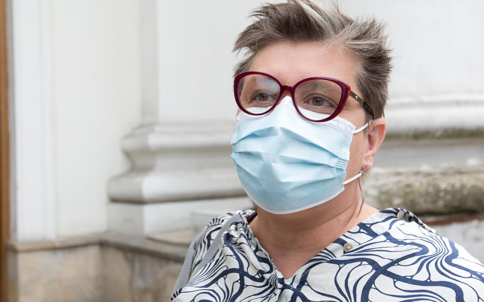 Sierpc, 22.07.2021. Rozprawa E. Podleśnej o napis "kaci kobiet"