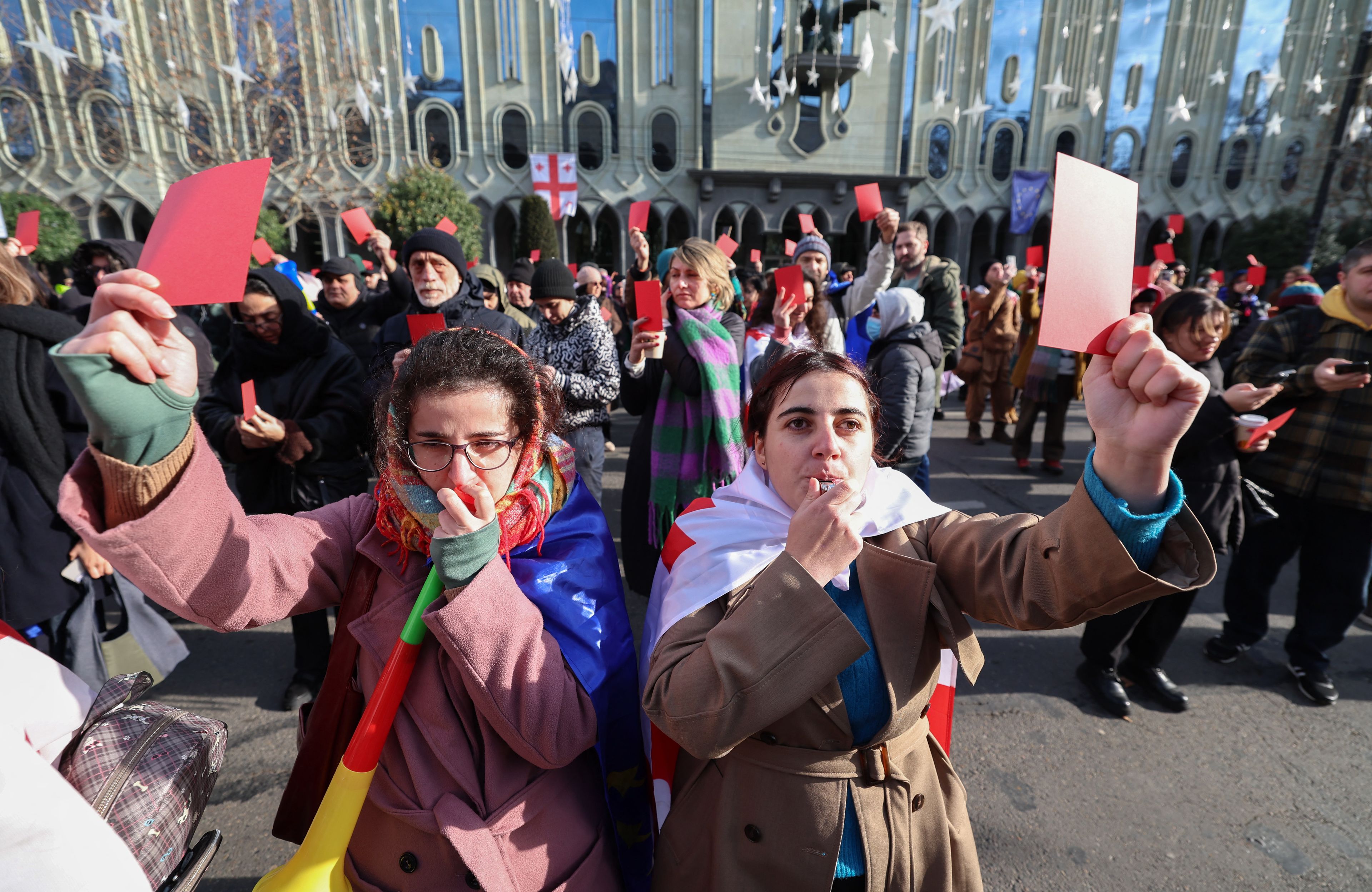protesty na ulicach tbilisi