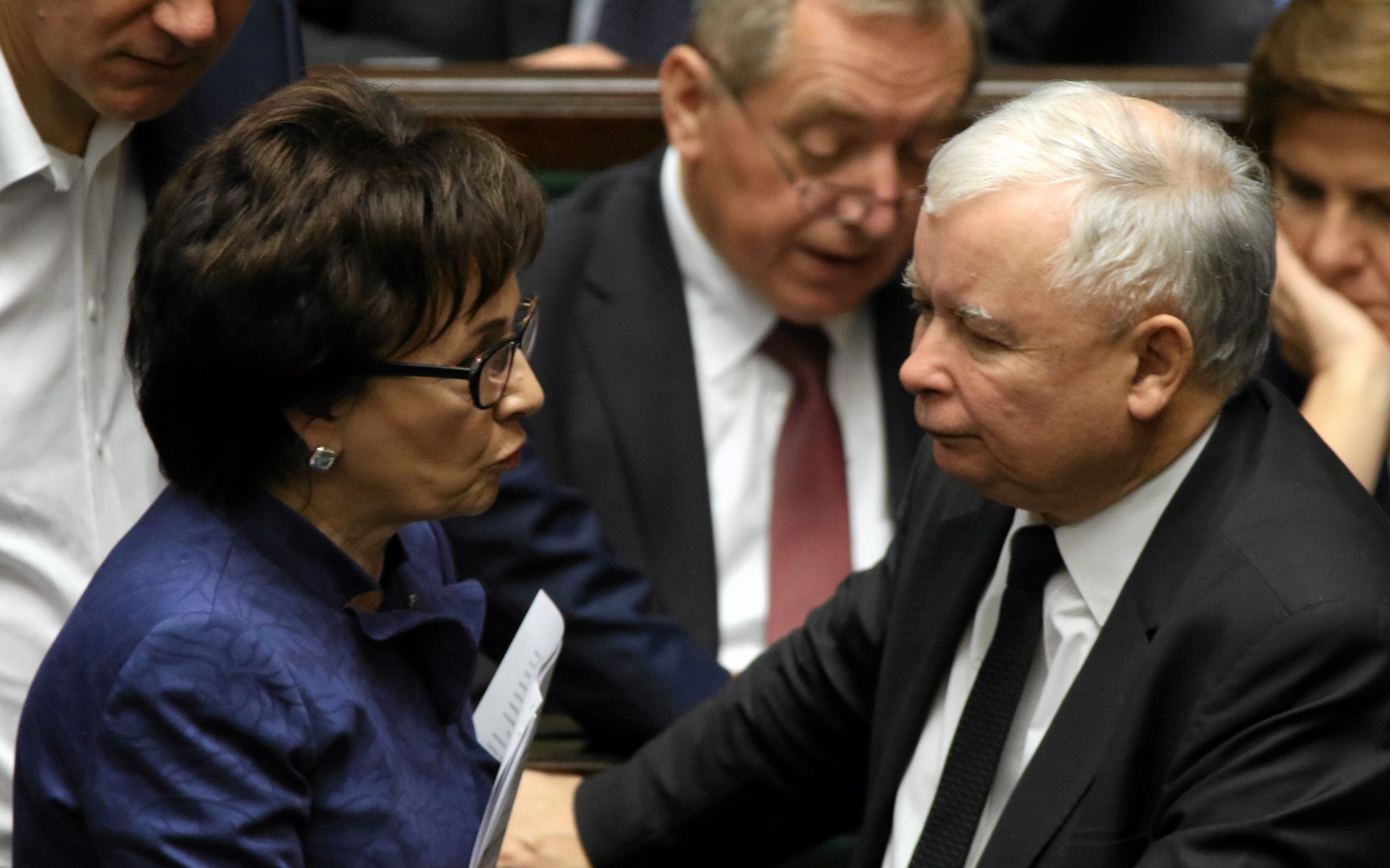 25.09.2015 Warszawa , Sejm . Elzbieta Witek i Jaroslaw Kaczynski podczas glosowan .
Fot . Slawomir Kaminski / Agencja Gazeta