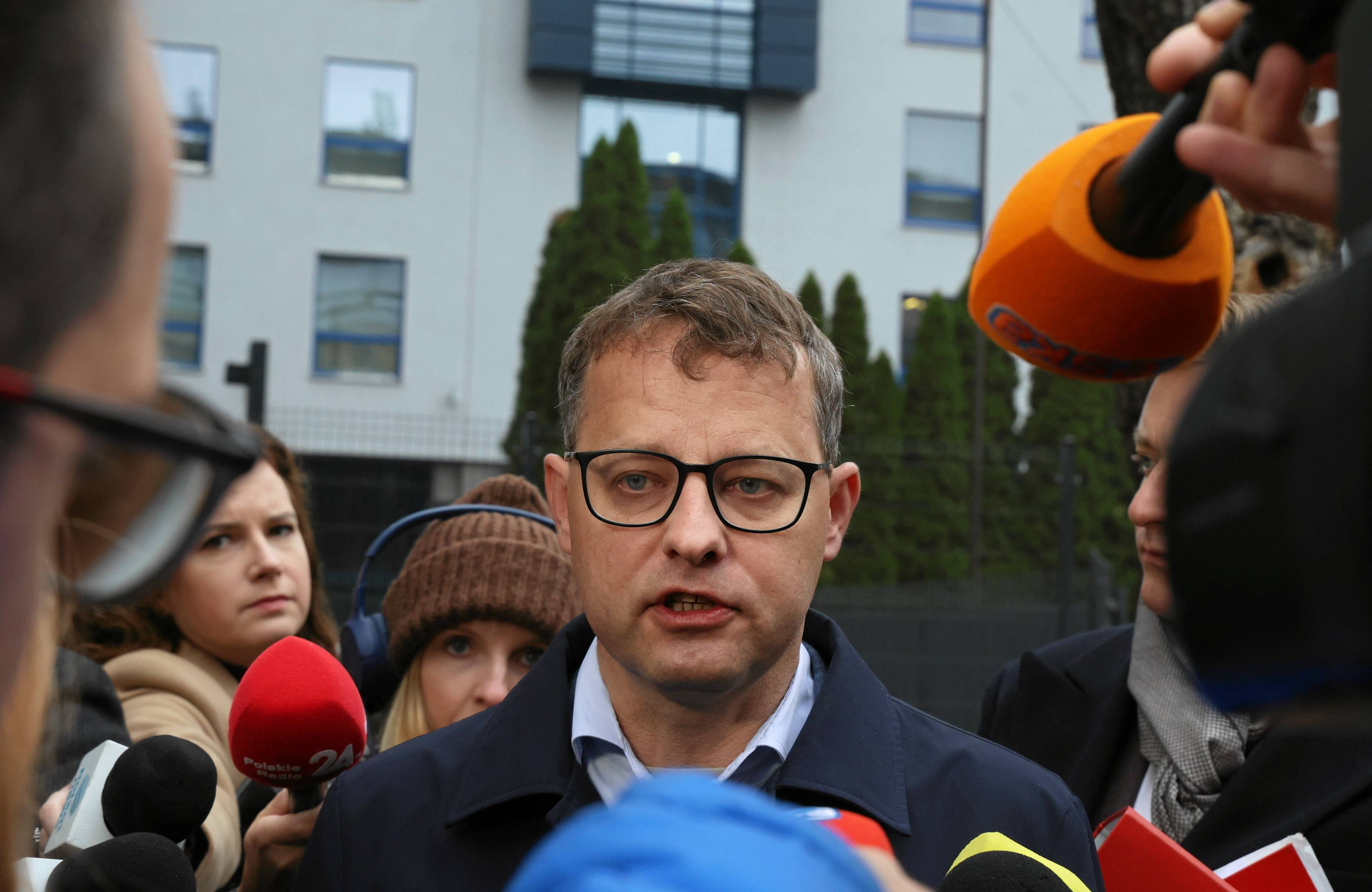Marcin Romanowski n a konferencji prasowej