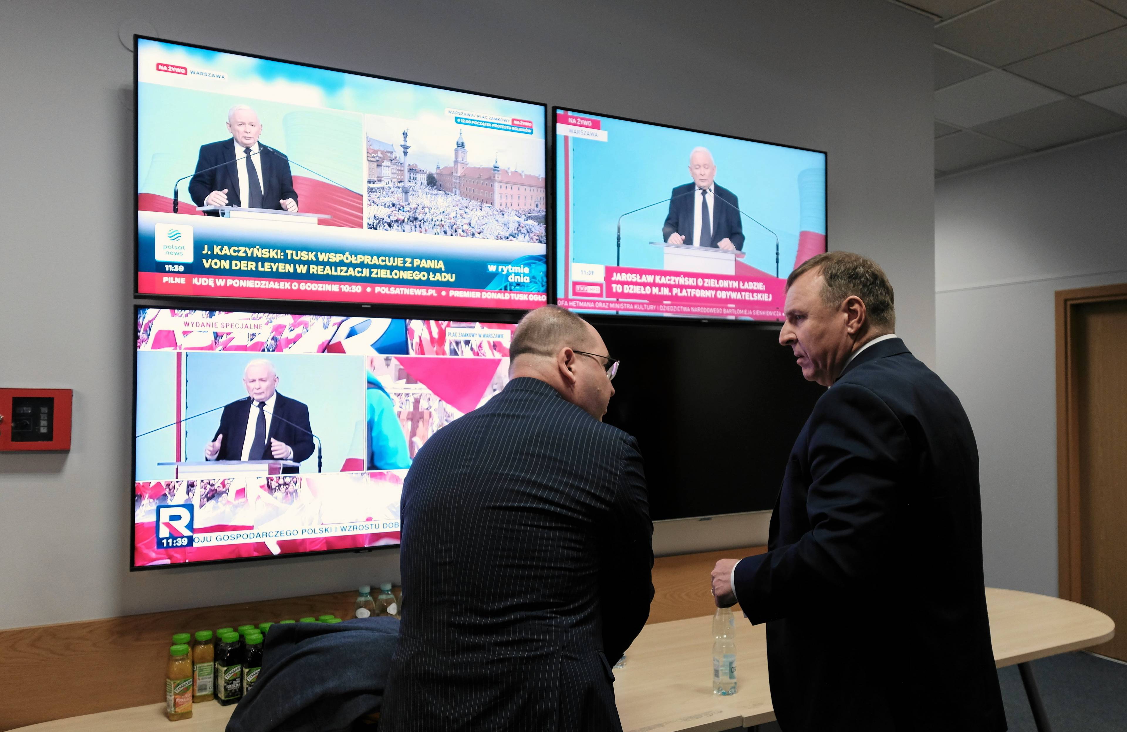 Konferencja prezesa PiS Jaroslawa Kaczynskiego