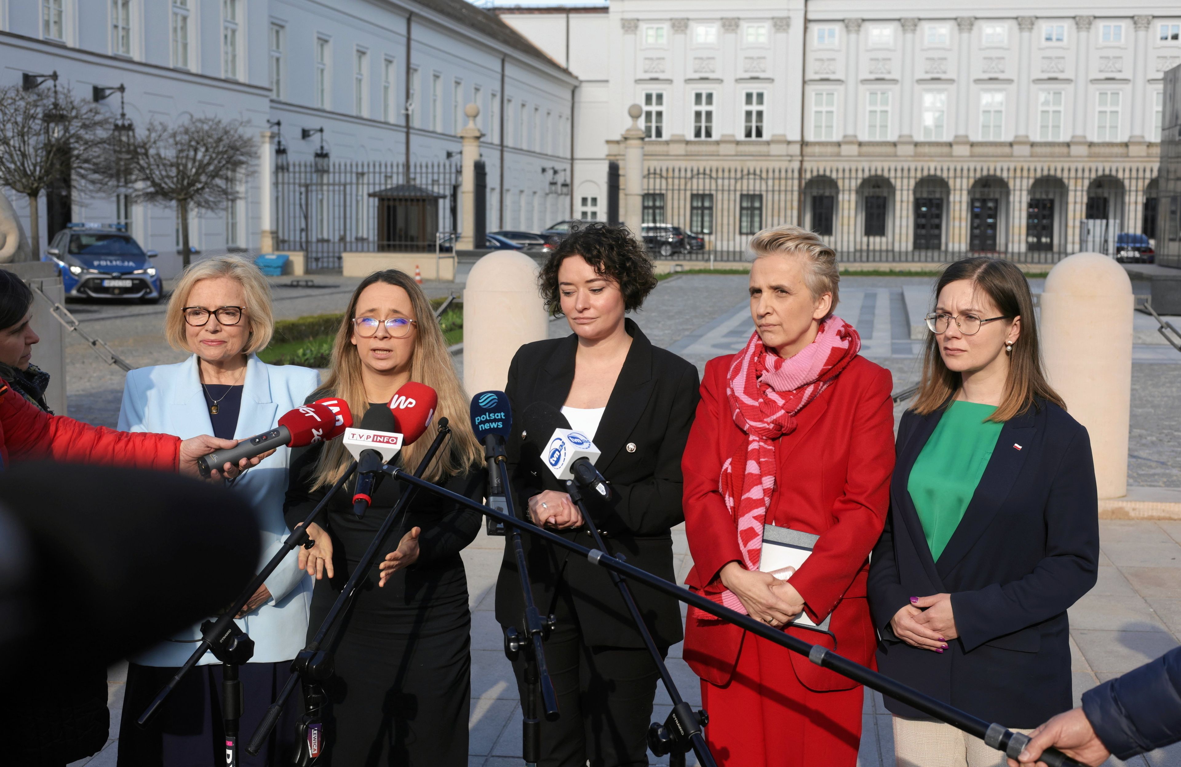 Poslanki Lewicy po spotkaniu z prezydentem Andrzejem Dudą