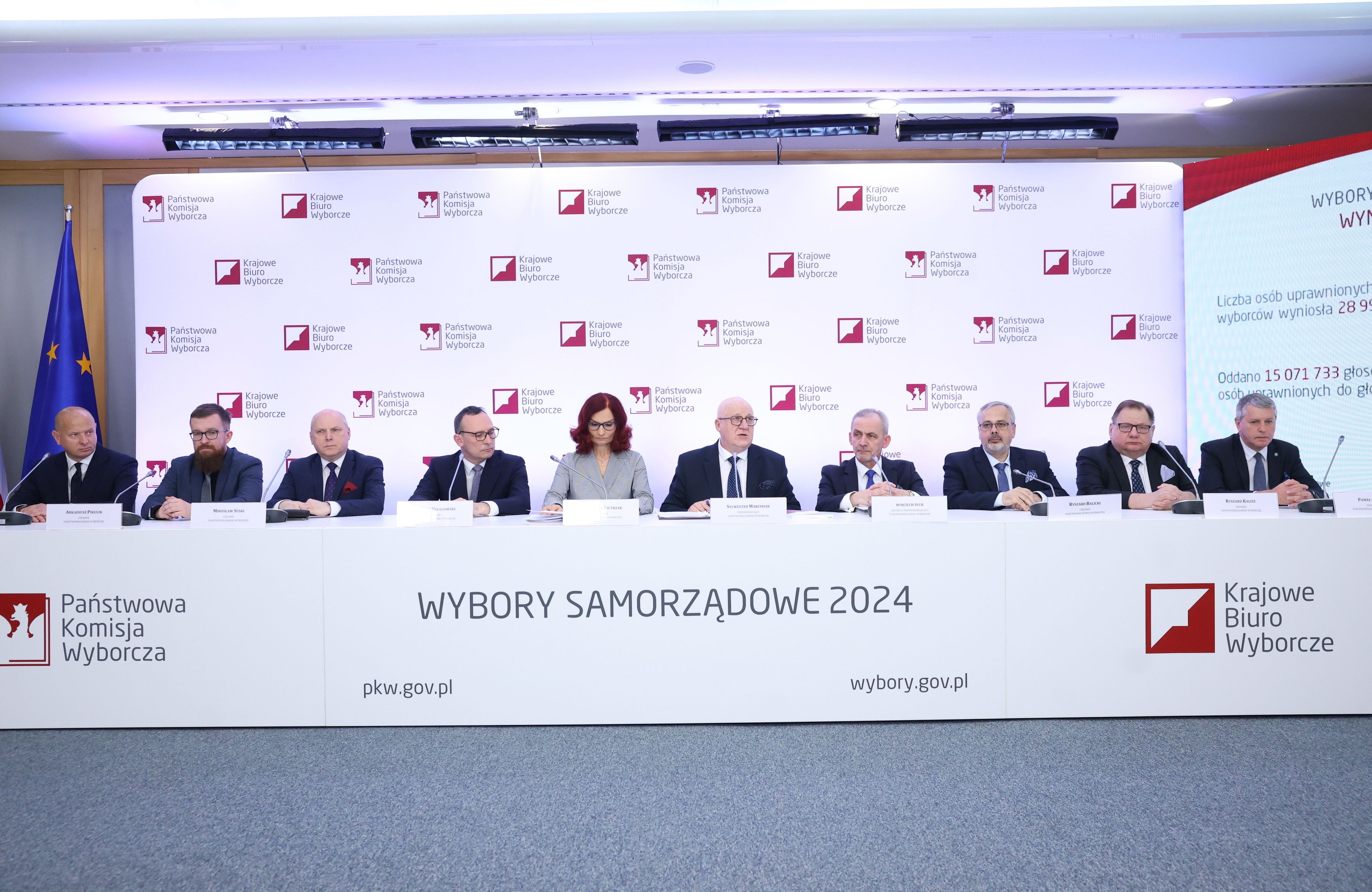 Konferencja prasowa Panstwowej Komisji Wyborczej dotyczaca wyborów samorzadowych