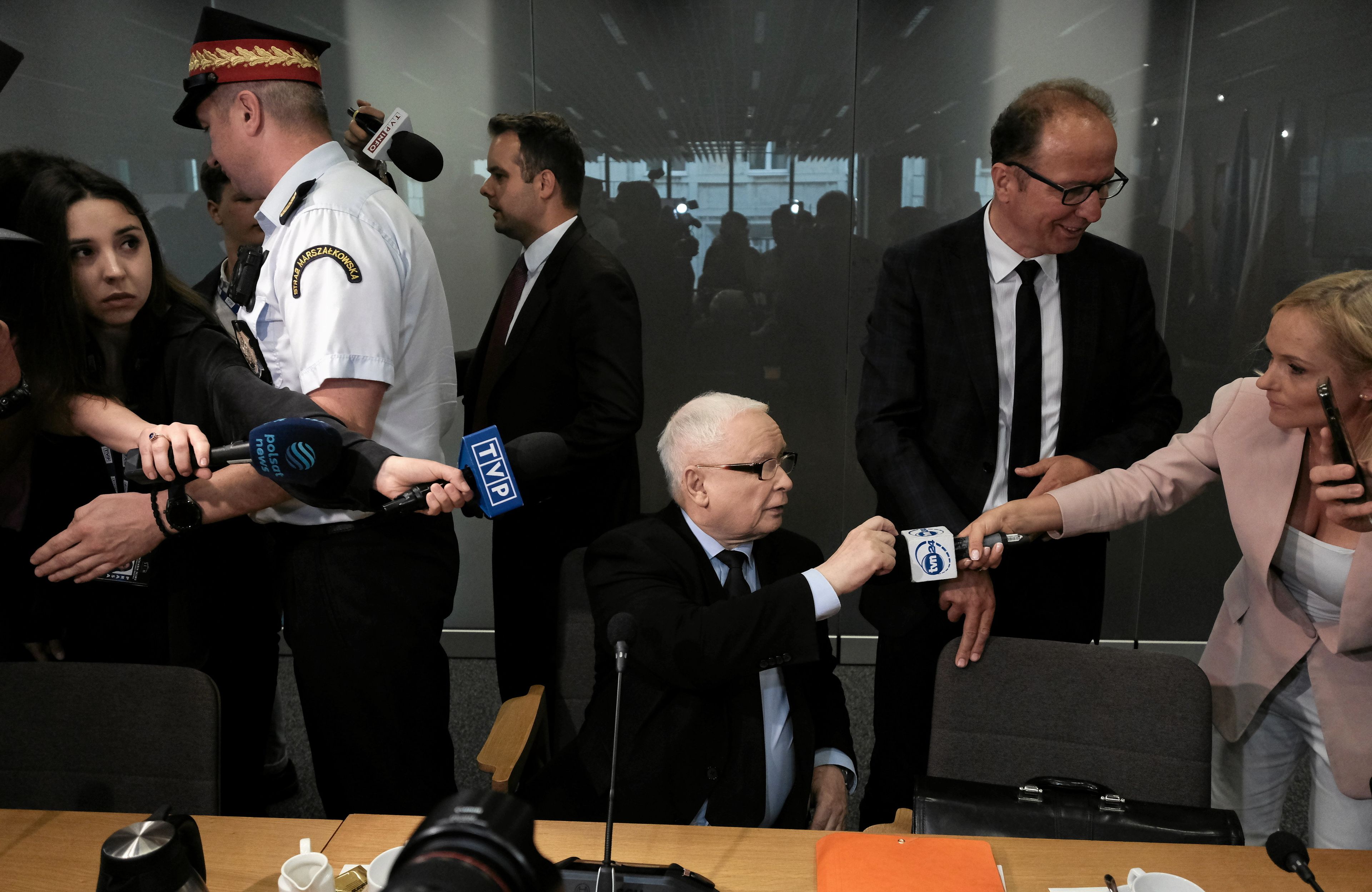 Jarosław Kaczyński podczas komisji ds. afery wizowej