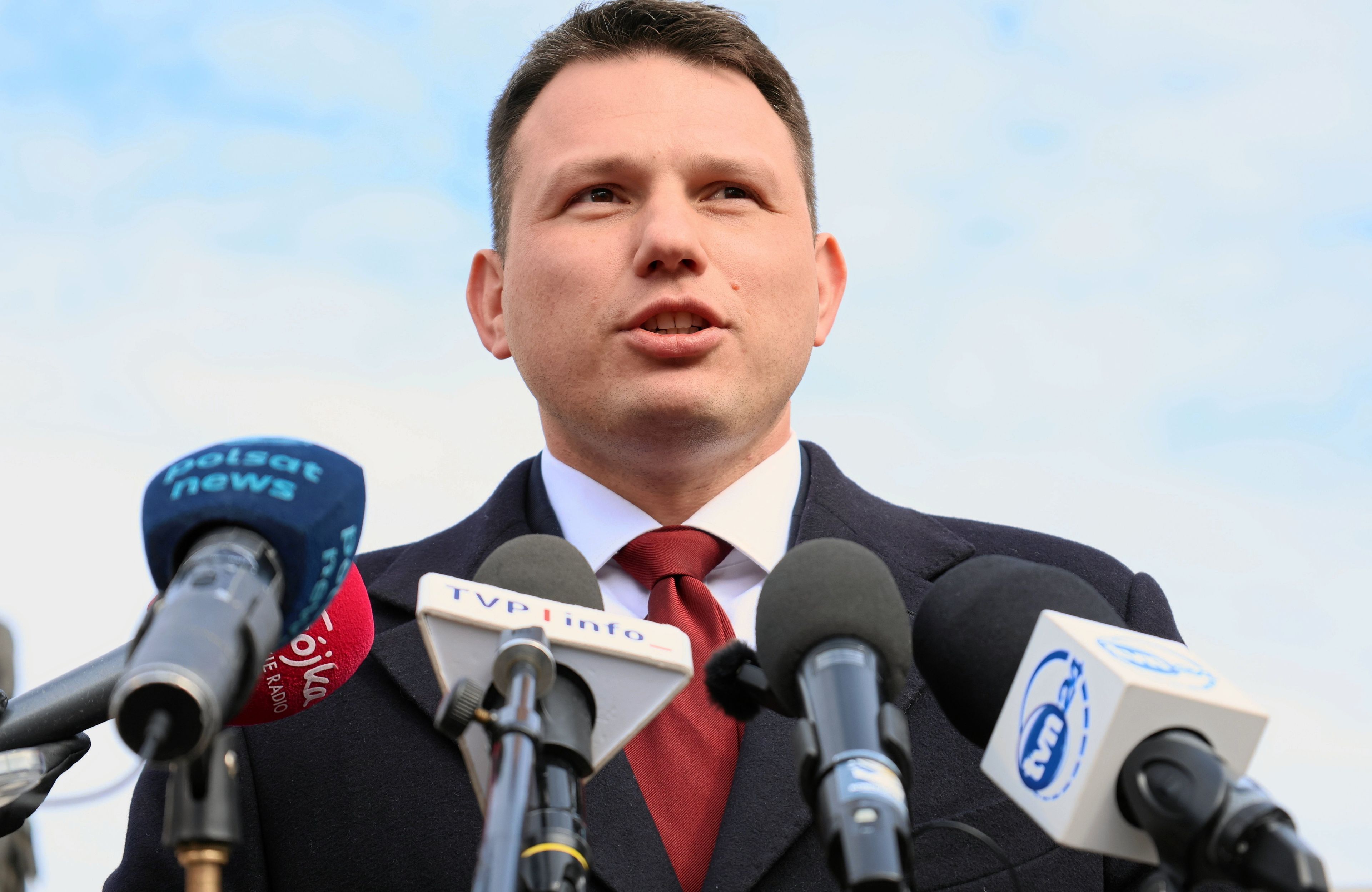 Slawomir Mentzen po spotkaniu z prezydentem Andrzejem Duda